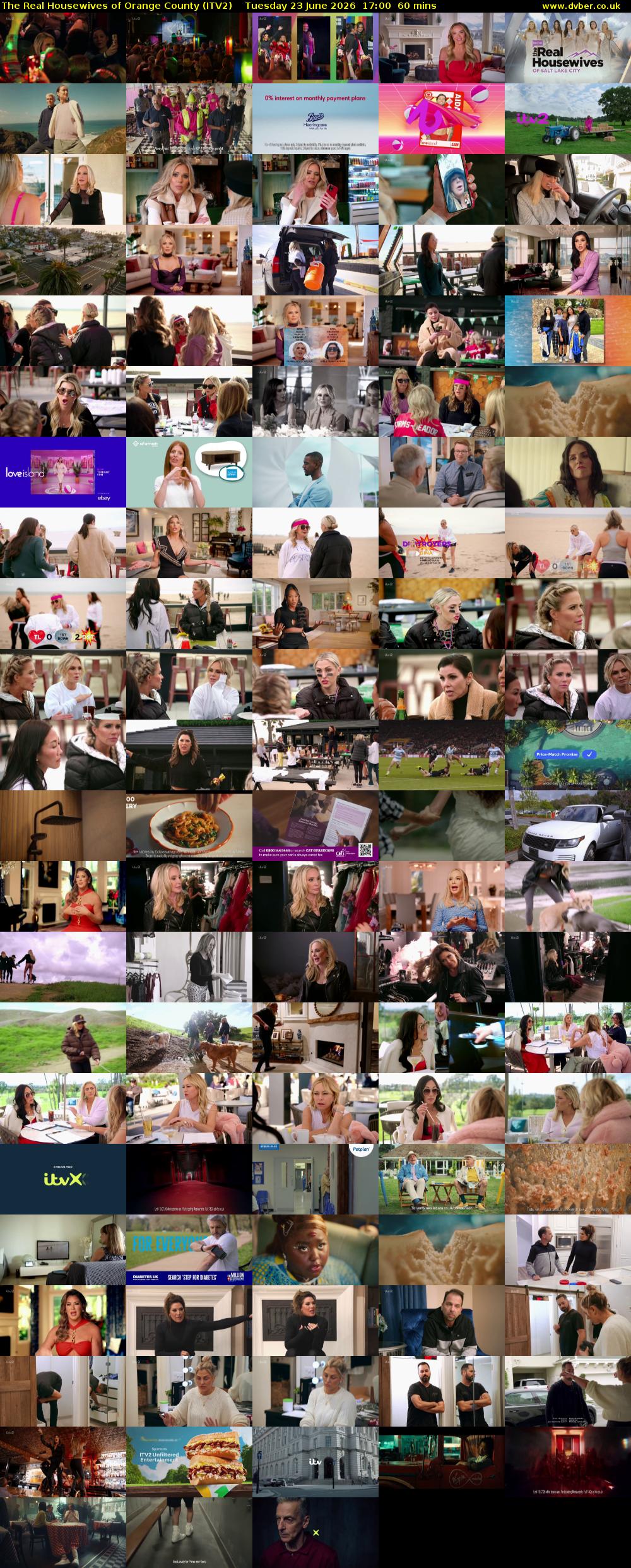 The Real Housewives of Orange County (ITV2) Tuesday 23 June 2026 17:00 - 18:00