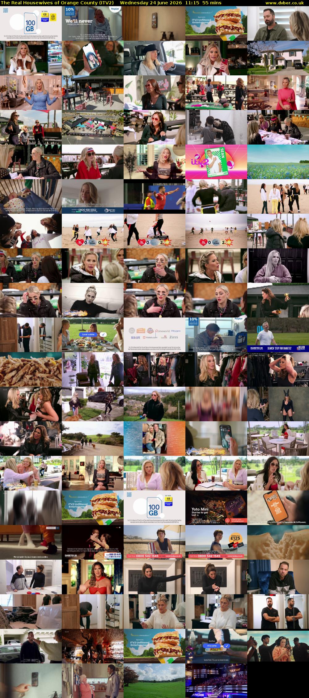 The Real Housewives of Orange County (ITV2) Wednesday 24 June 2026 11:15 - 12:10