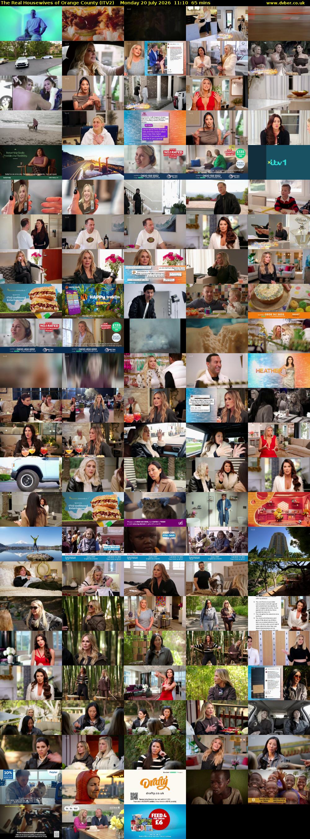 The Real Housewives of Orange County (ITV2) Monday 20 July 2026 11:10 - 12:15
