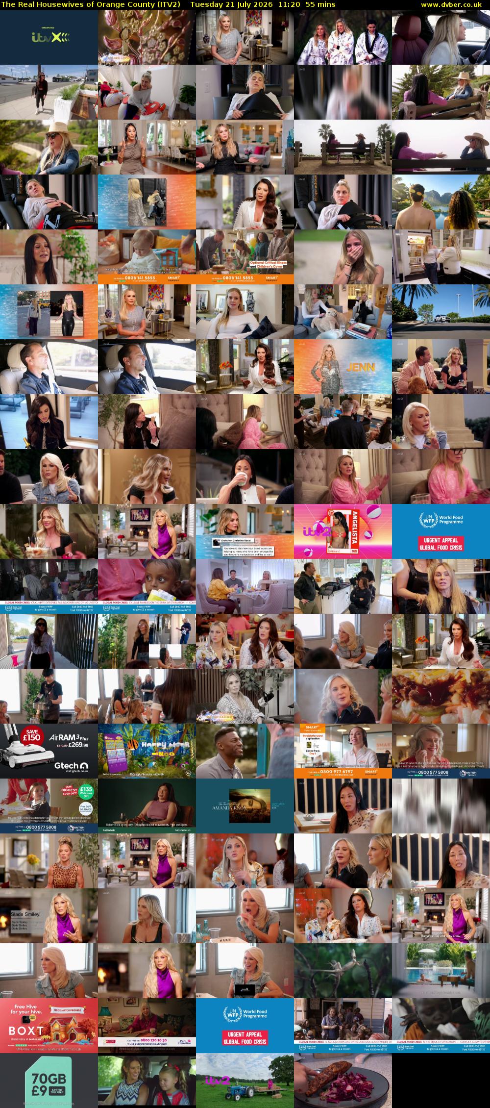 The Real Housewives of Orange County (ITV2) Tuesday 21 July 2026 11:20 - 12:15
