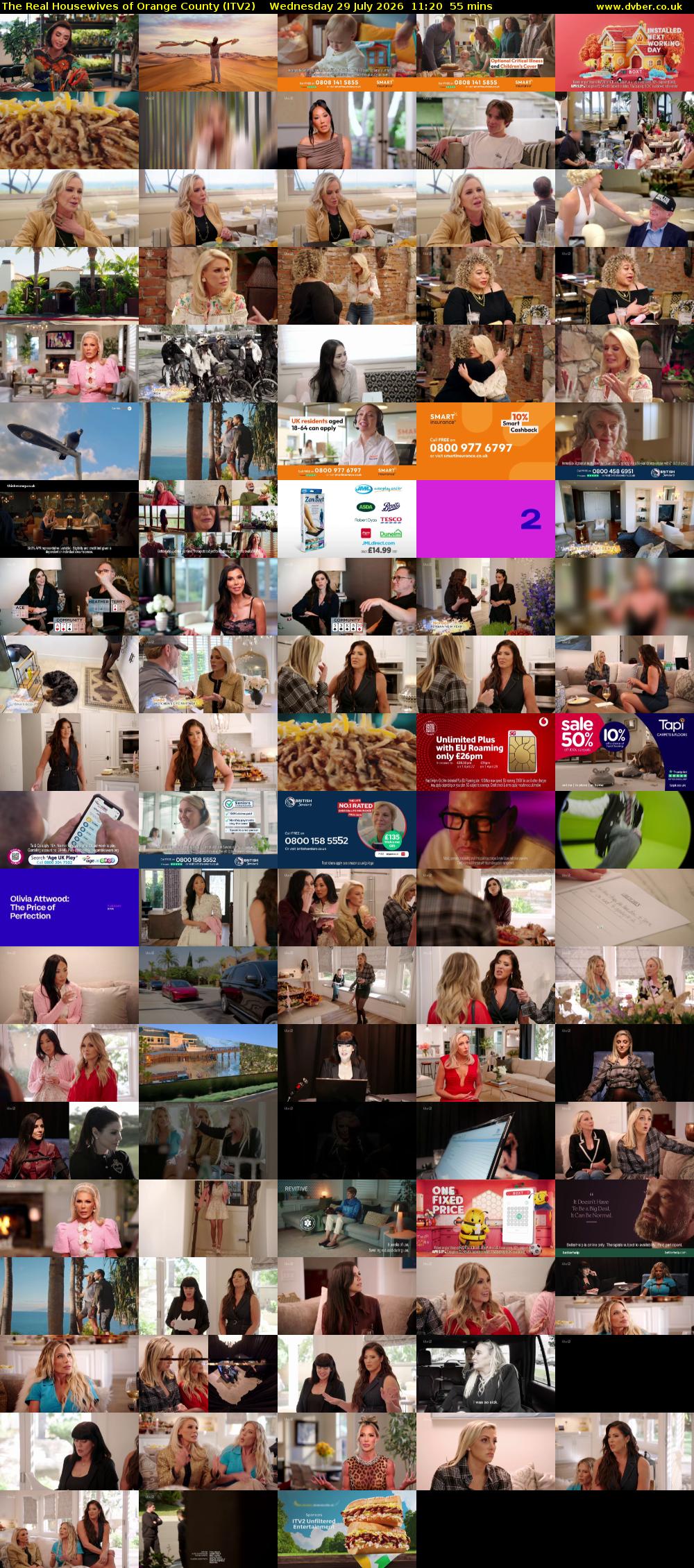 The Real Housewives of Orange County (ITV2) Wednesday 29 July 2026 11:20 - 12:15