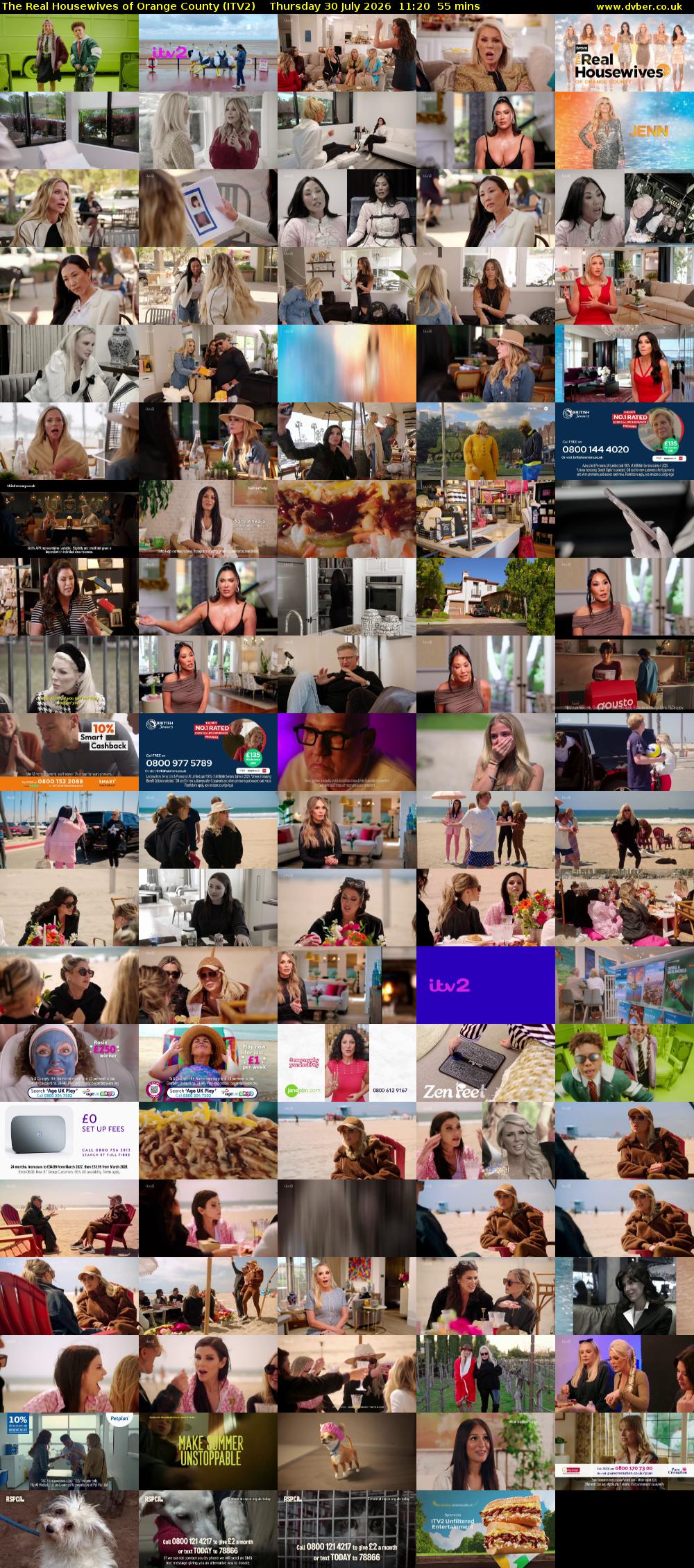 The Real Housewives of Orange County (ITV2) Thursday 30 July 2026 11:20 - 12:15