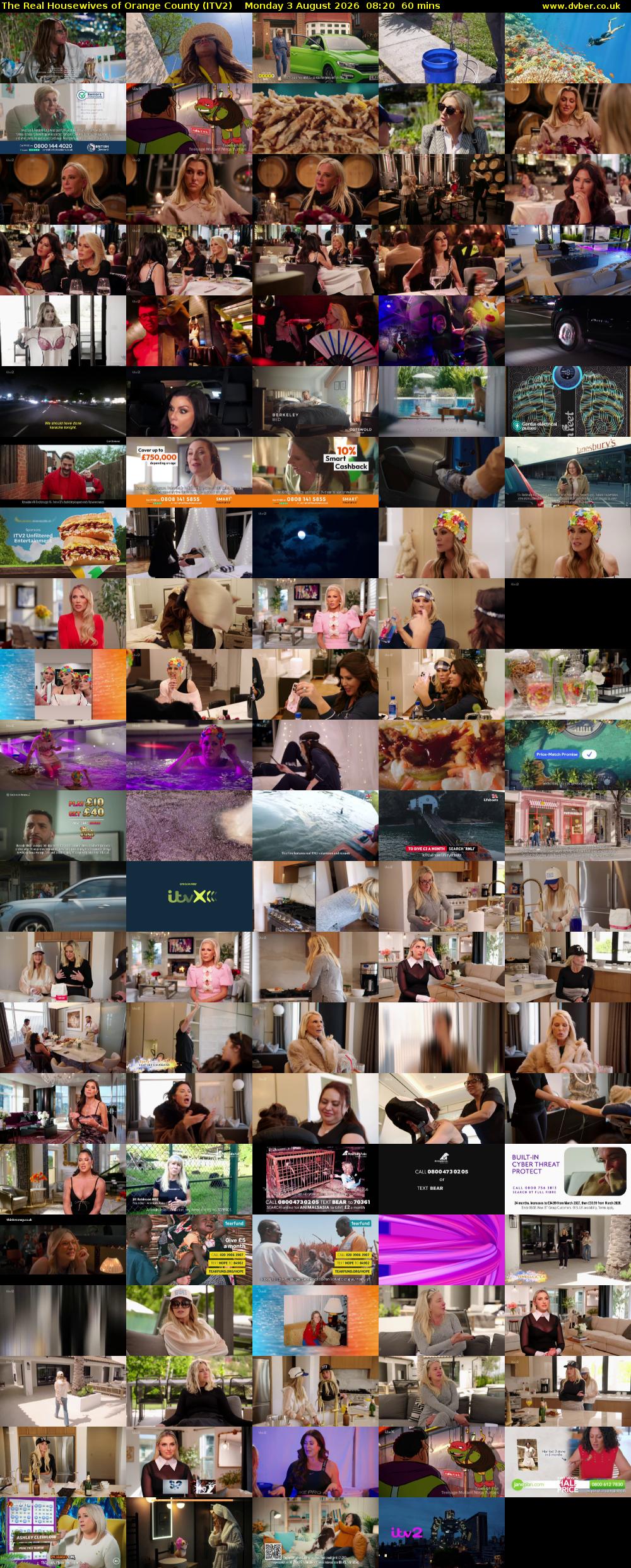 The Real Housewives of Orange County (ITV2) Monday 3 August 2026 08:20 - 09:20
