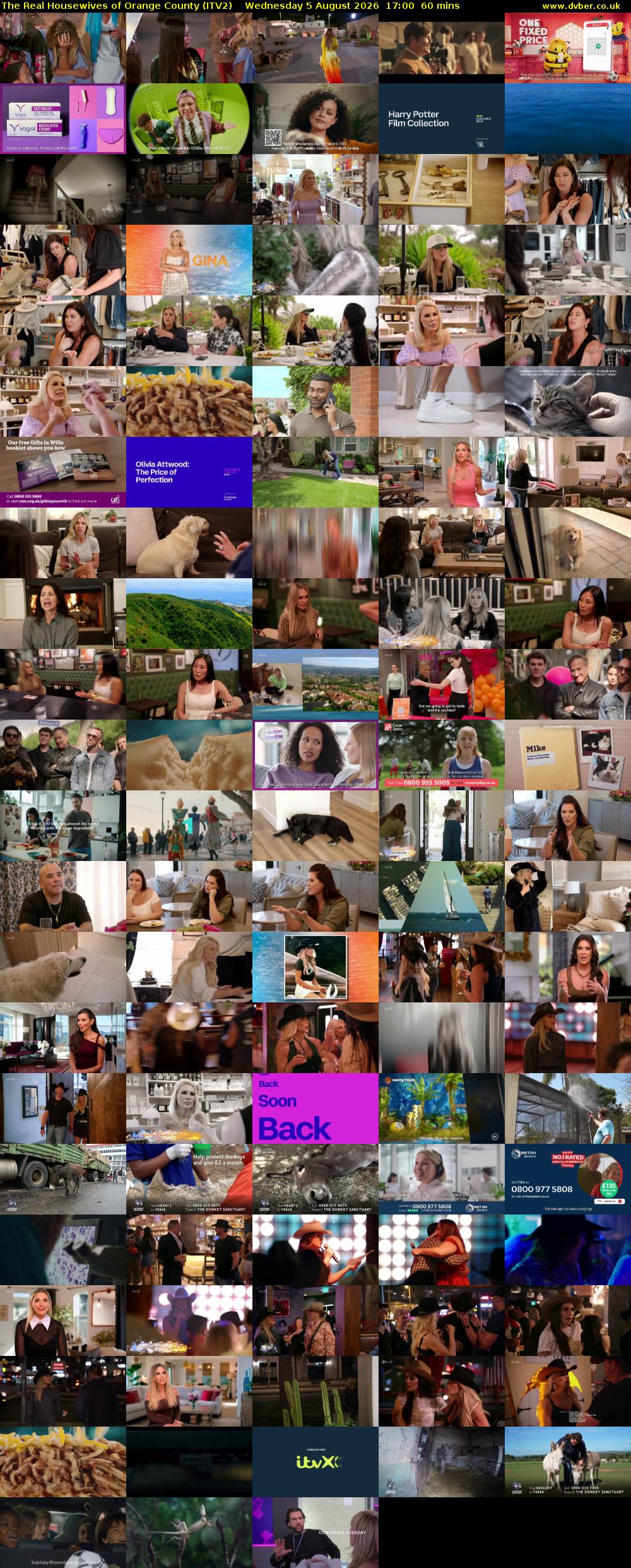 The Real Housewives of Orange County (ITV2) Wednesday 5 August 2026 17:00 - 18:00