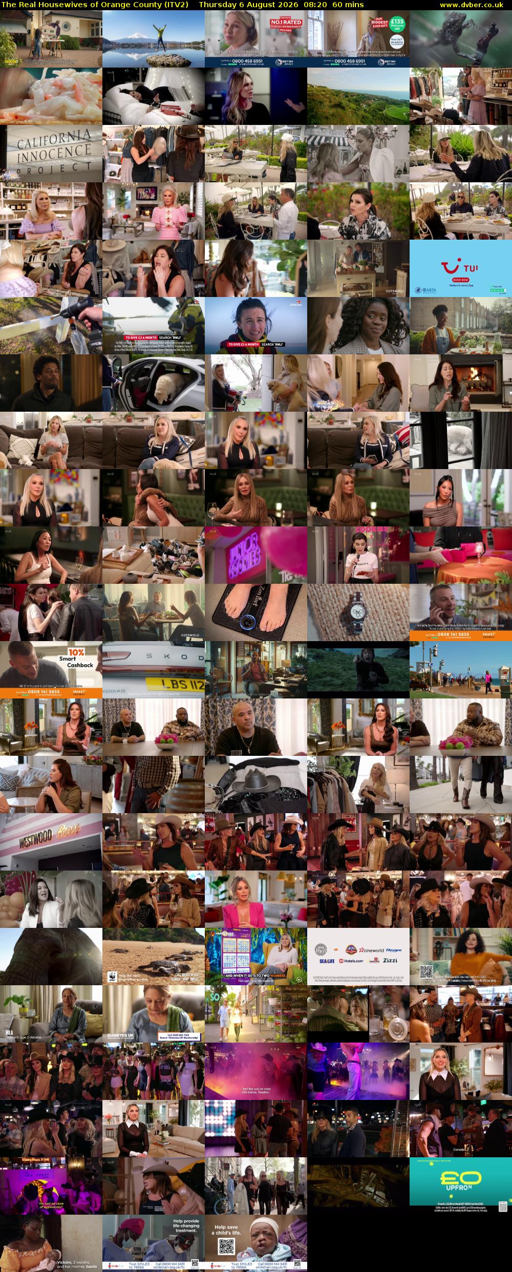 The Real Housewives of Orange County (ITV2) Thursday 6 August 2026 08:20 - 09:20