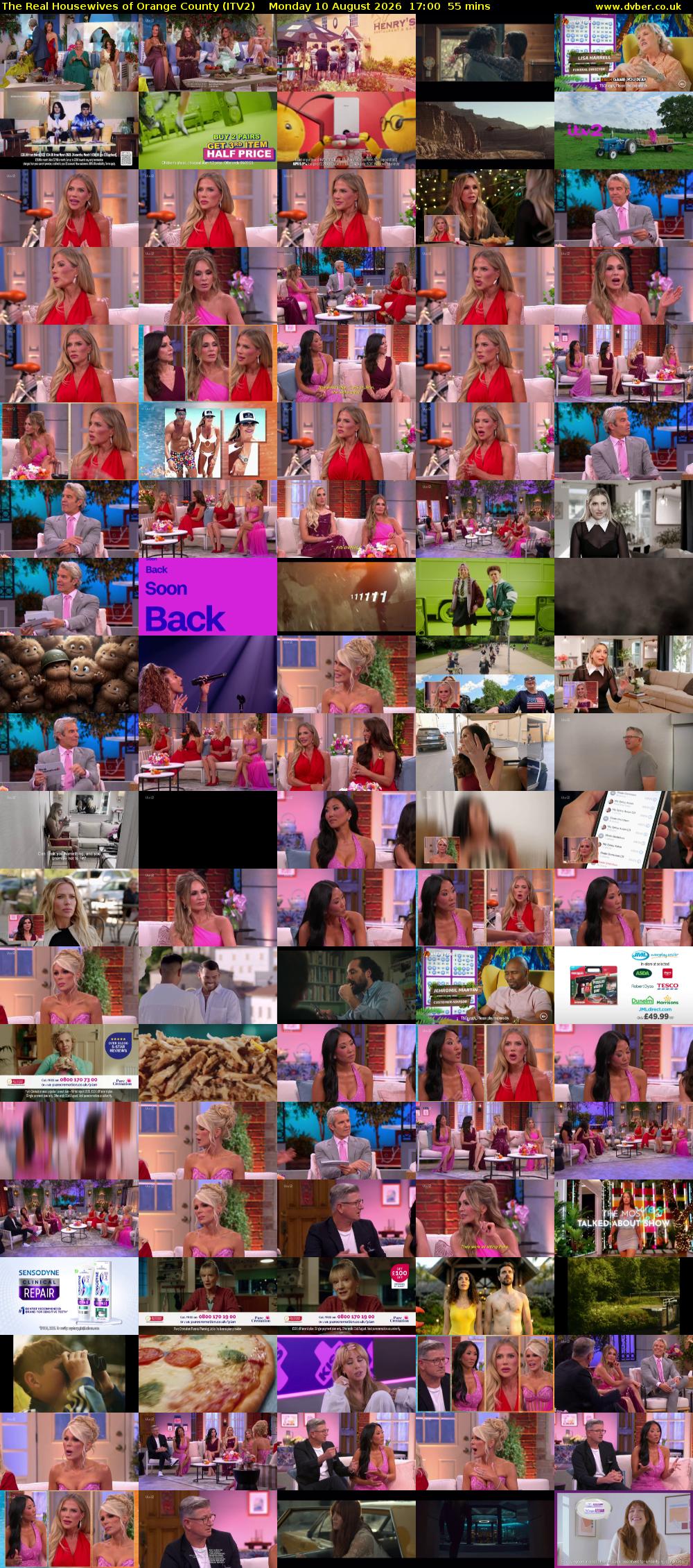 The Real Housewives of Orange County (ITV2) Monday 10 August 2026 17:00 - 17:55
