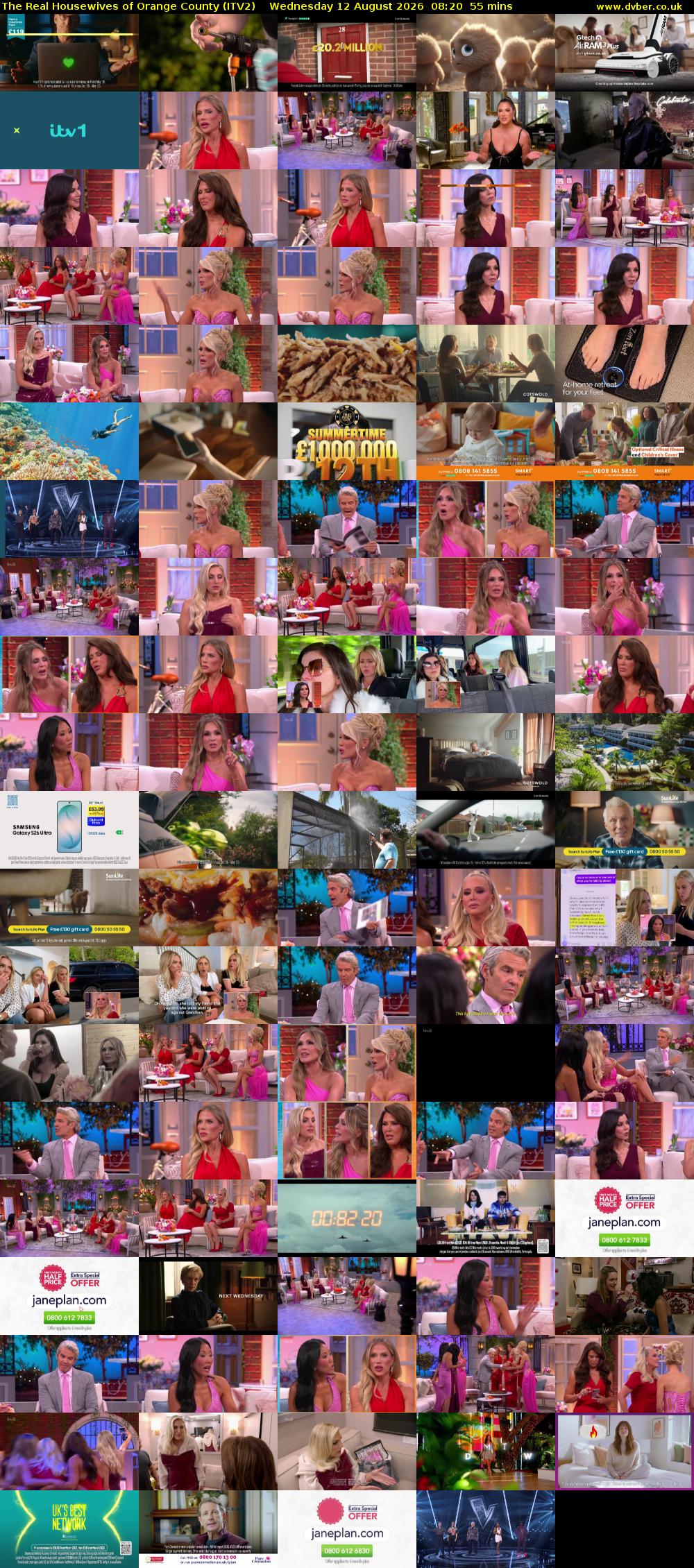 The Real Housewives of Orange County (ITV2) Wednesday 12 August 2026 08:20 - 09:15