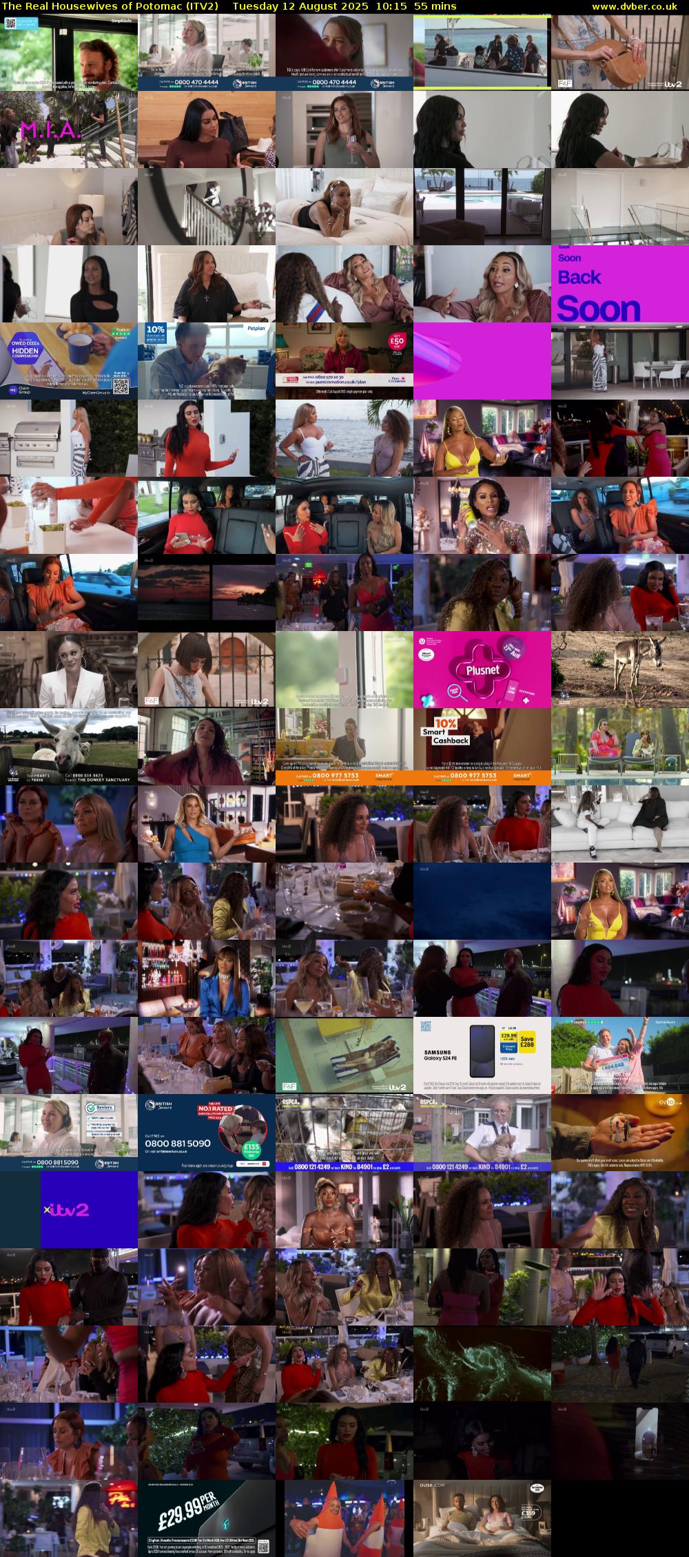 The Real Housewives of Potomac (ITV2) Tuesday 12 August 2025 10:15 - 11:10