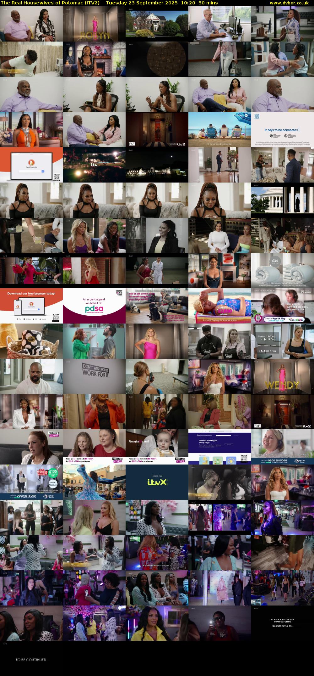 The Real Housewives of Potomac (ITV2) Tuesday 23 September 2025 10:20 - 11:10