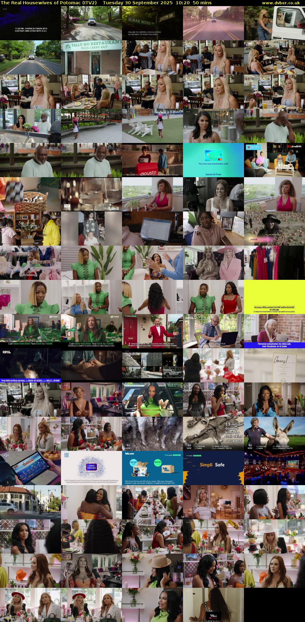 The Real Housewives of Potomac (ITV2) Tuesday 30 September 2025 10:20 - 11:10