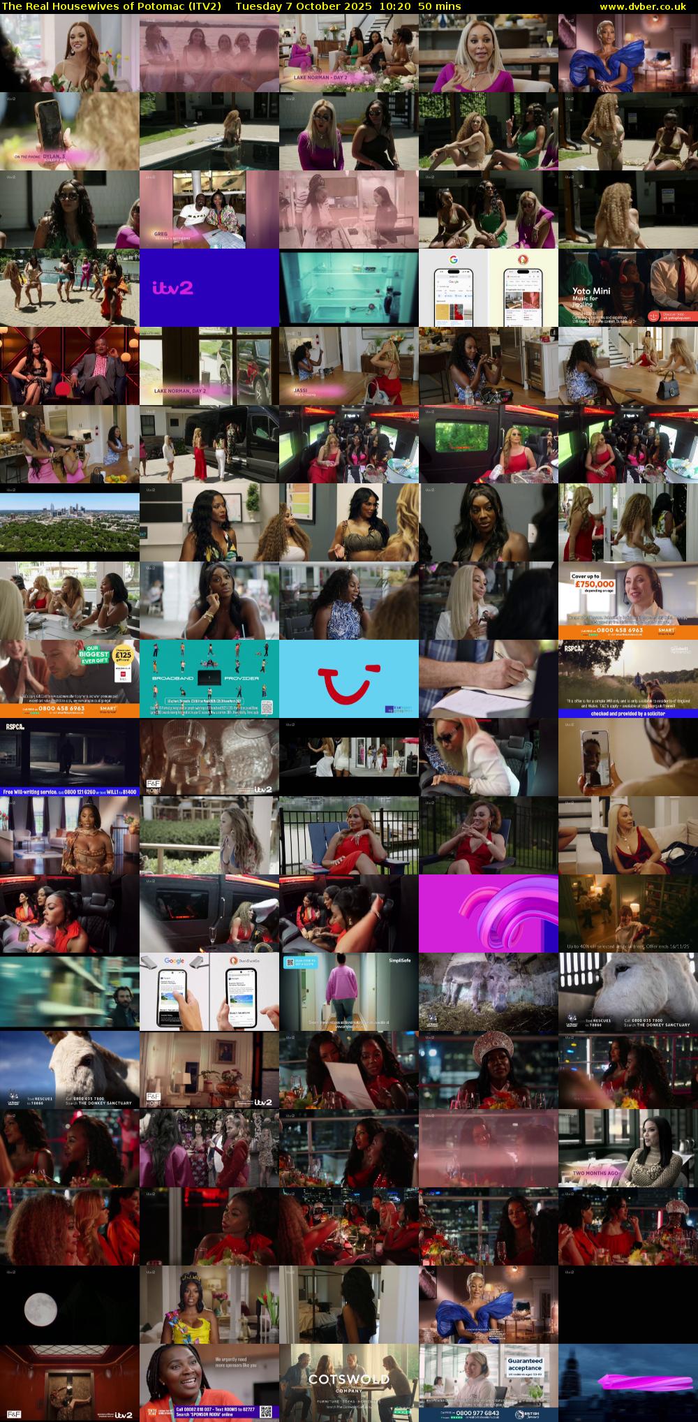 The Real Housewives of Potomac (ITV2) Tuesday 7 October 2025 10:20 - 11:10