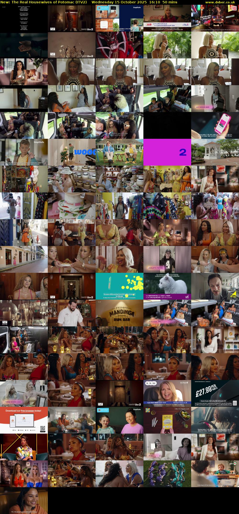 The Real Housewives of Potomac (ITV2) Wednesday 15 October 2025 16:10 - 17:00