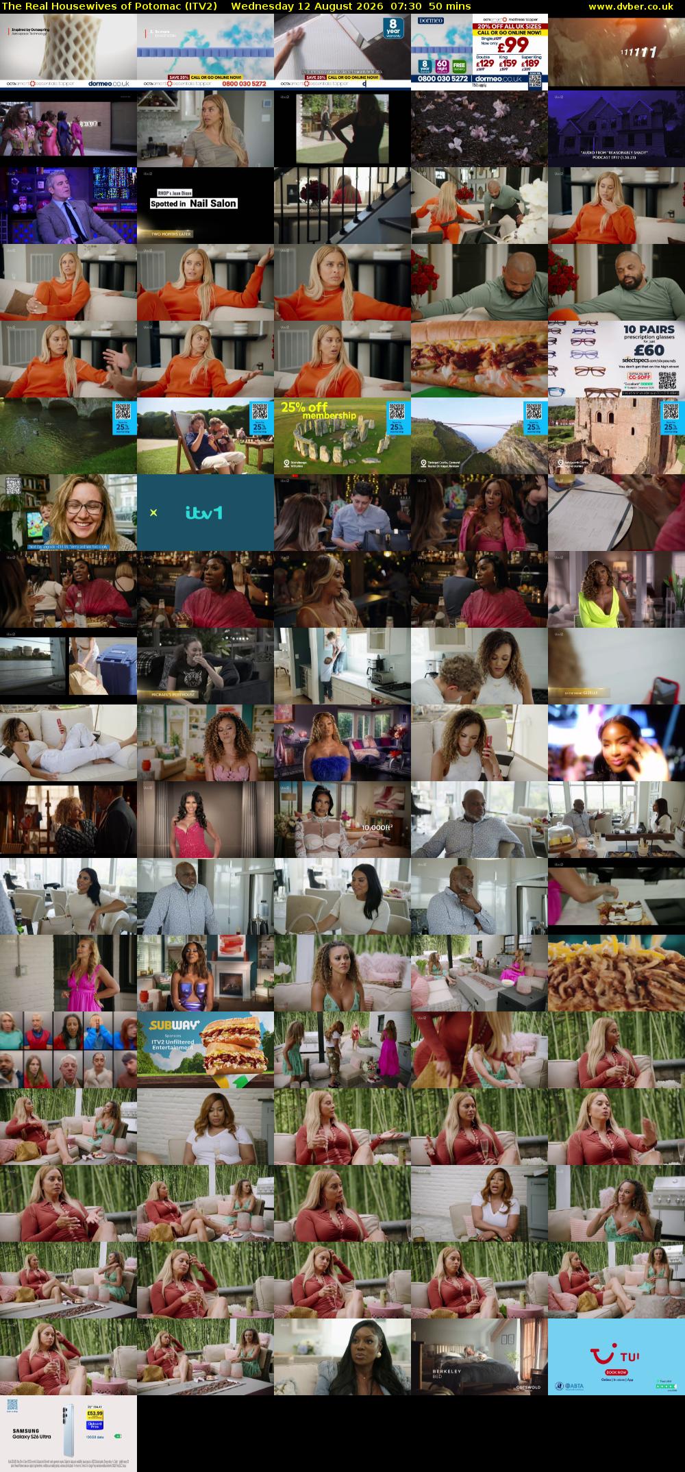 The Real Housewives of Potomac (ITV2) Wednesday 12 August 2026 07:30 - 08:20