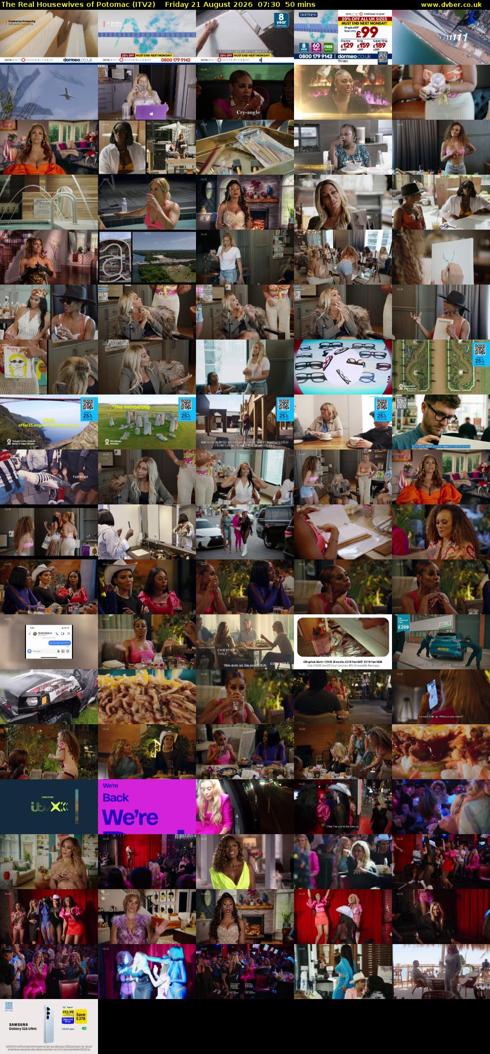 The Real Housewives of Potomac (ITV2) Friday 21 August 2026 07:30 - 08:20