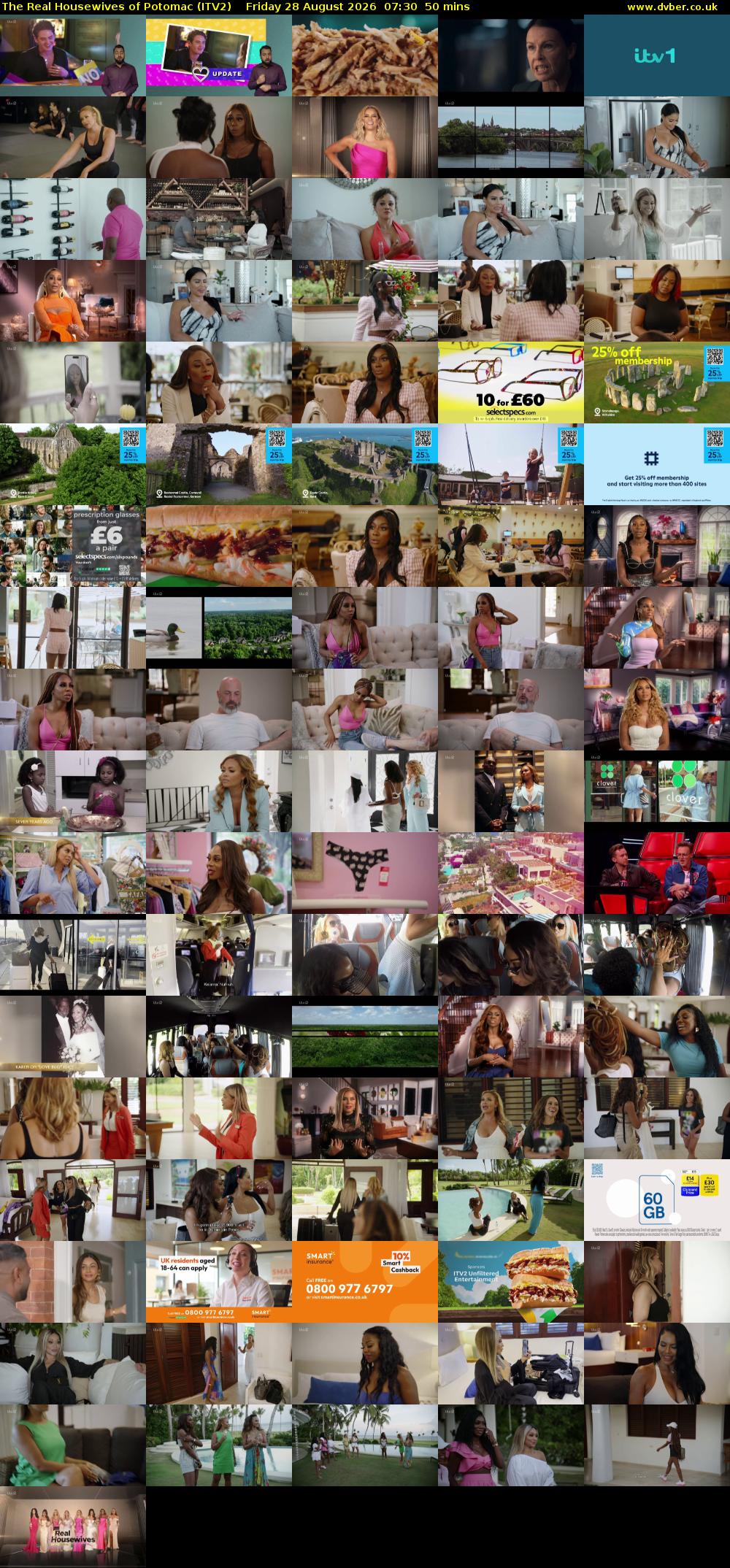 The Real Housewives of Potomac (ITV2) Friday 28 August 2026 07:30 - 08:20
