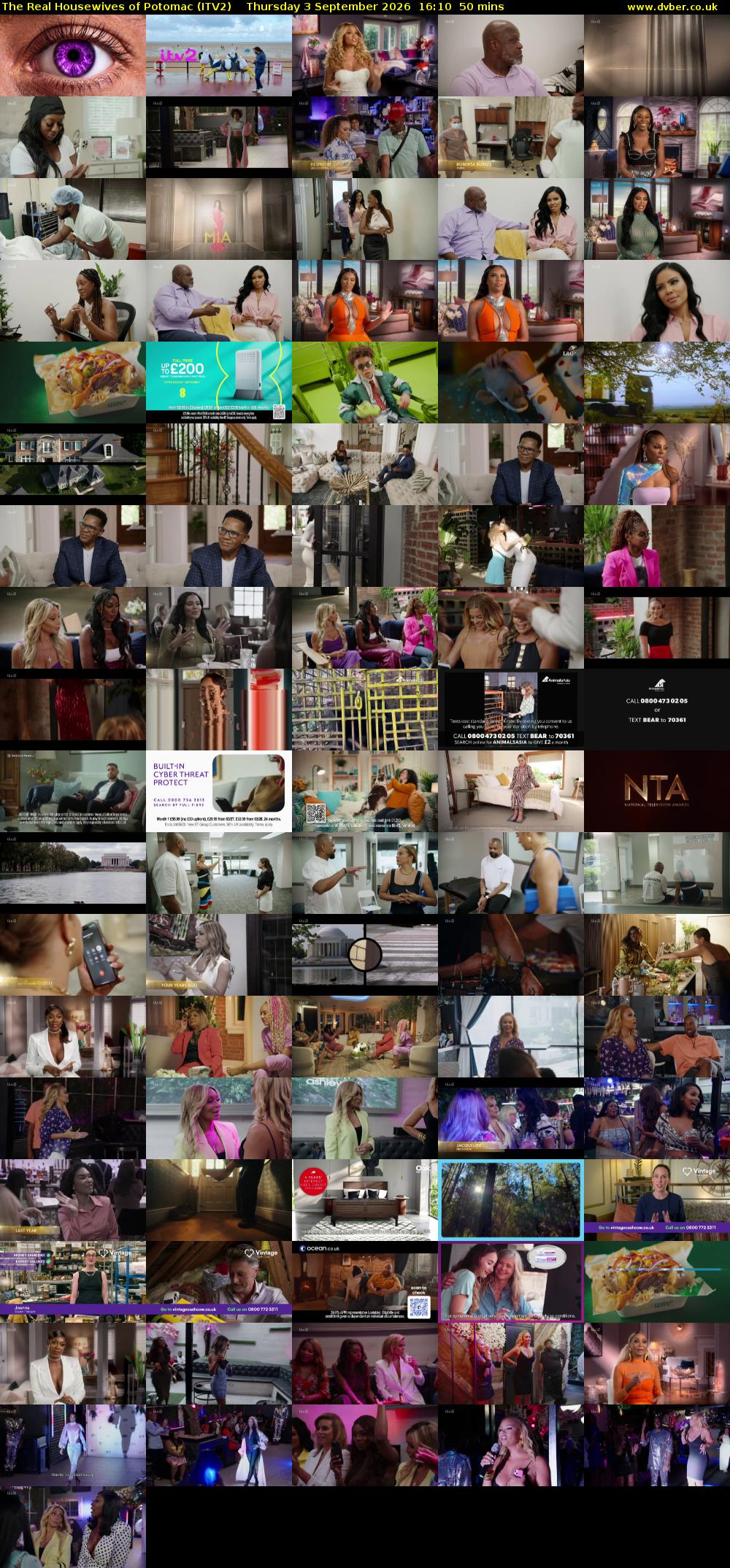 The Real Housewives of Potomac (ITV2) Thursday 3 September 2026 16:10 - 17:00