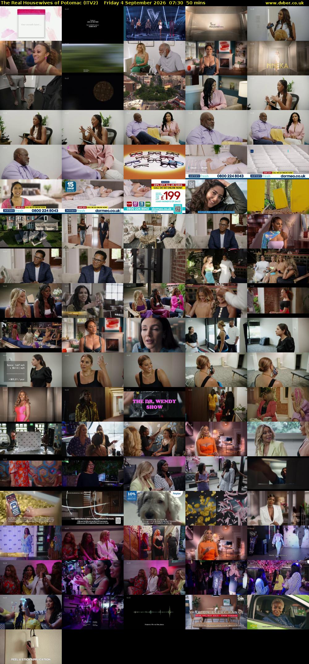 The Real Housewives of Potomac (ITV2) Friday 4 September 2026 07:30 - 08:20
