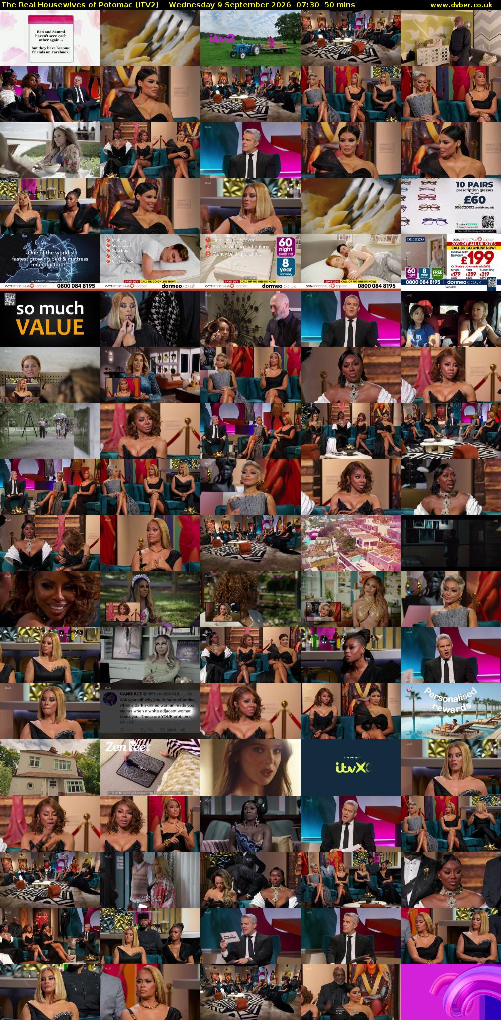 The Real Housewives of Potomac (ITV2) Wednesday 9 September 2026 07:30 - 08:20