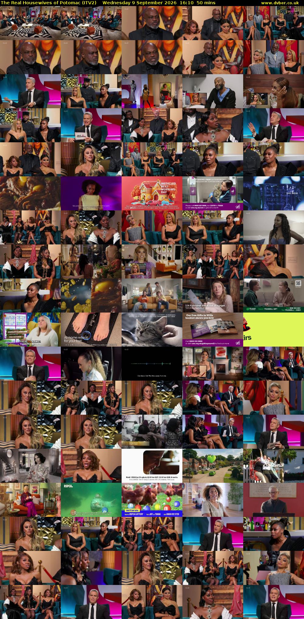 The Real Housewives of Potomac (ITV2) Wednesday 9 September 2026 16:10 - 17:00