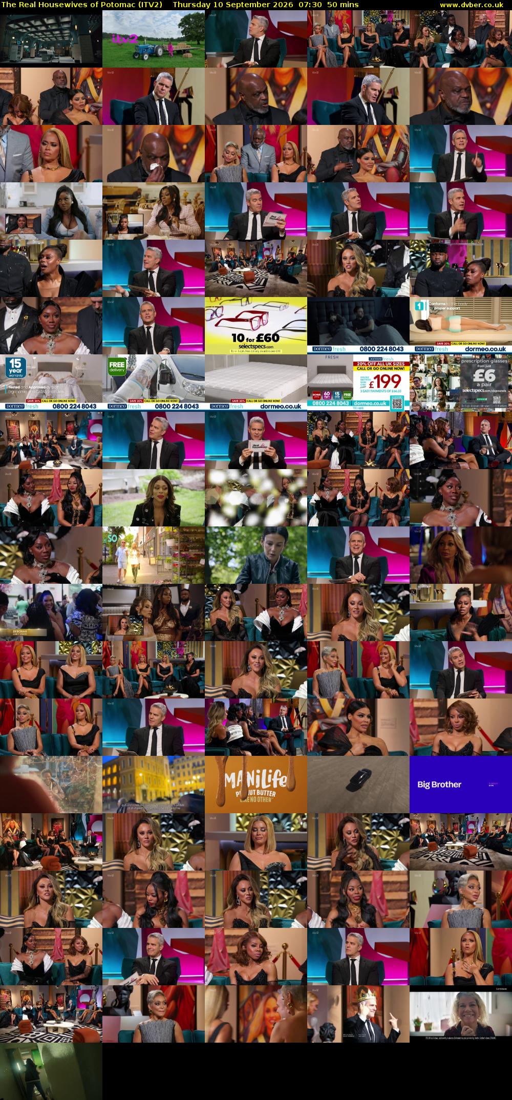The Real Housewives of Potomac (ITV2) Thursday 10 September 2026 07:30 - 08:20