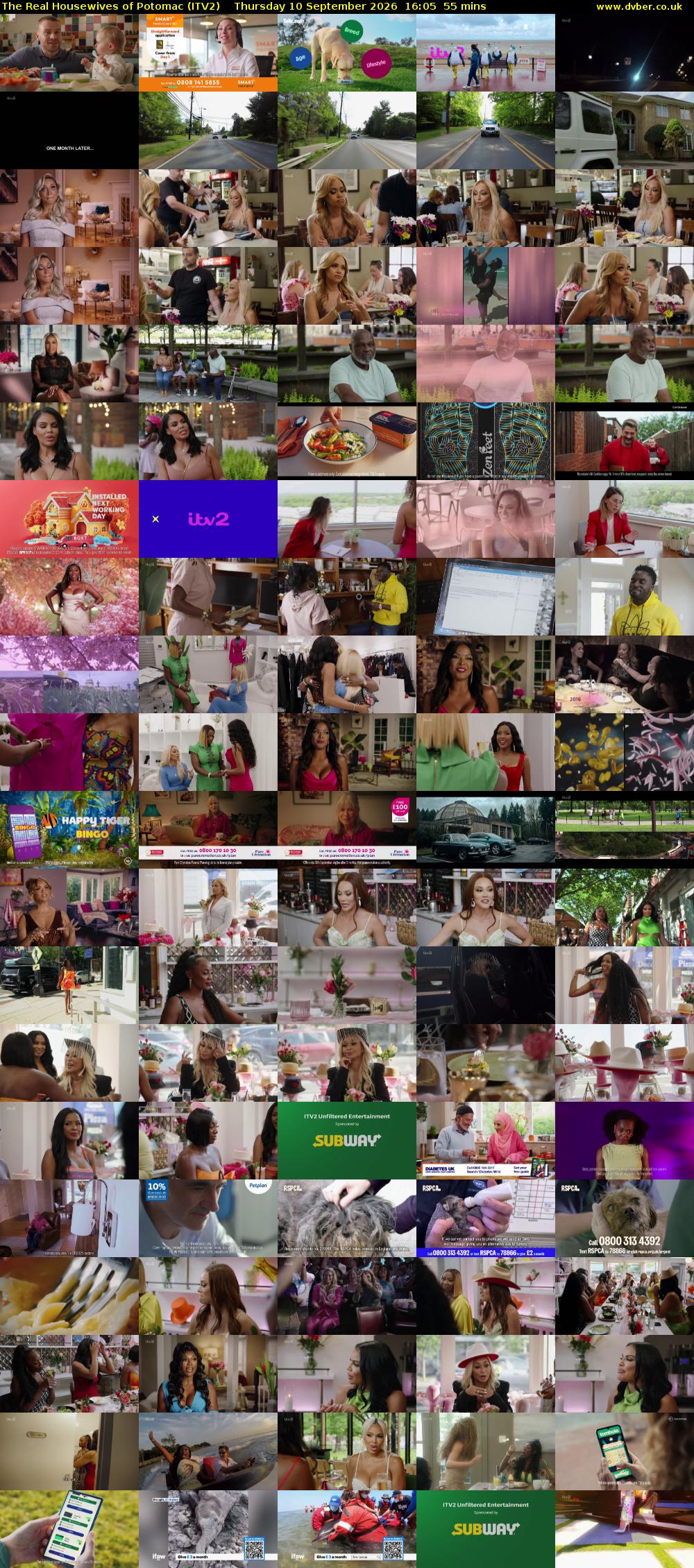 The Real Housewives of Potomac (ITV2) Thursday 10 September 2026 16:05 - 17:00