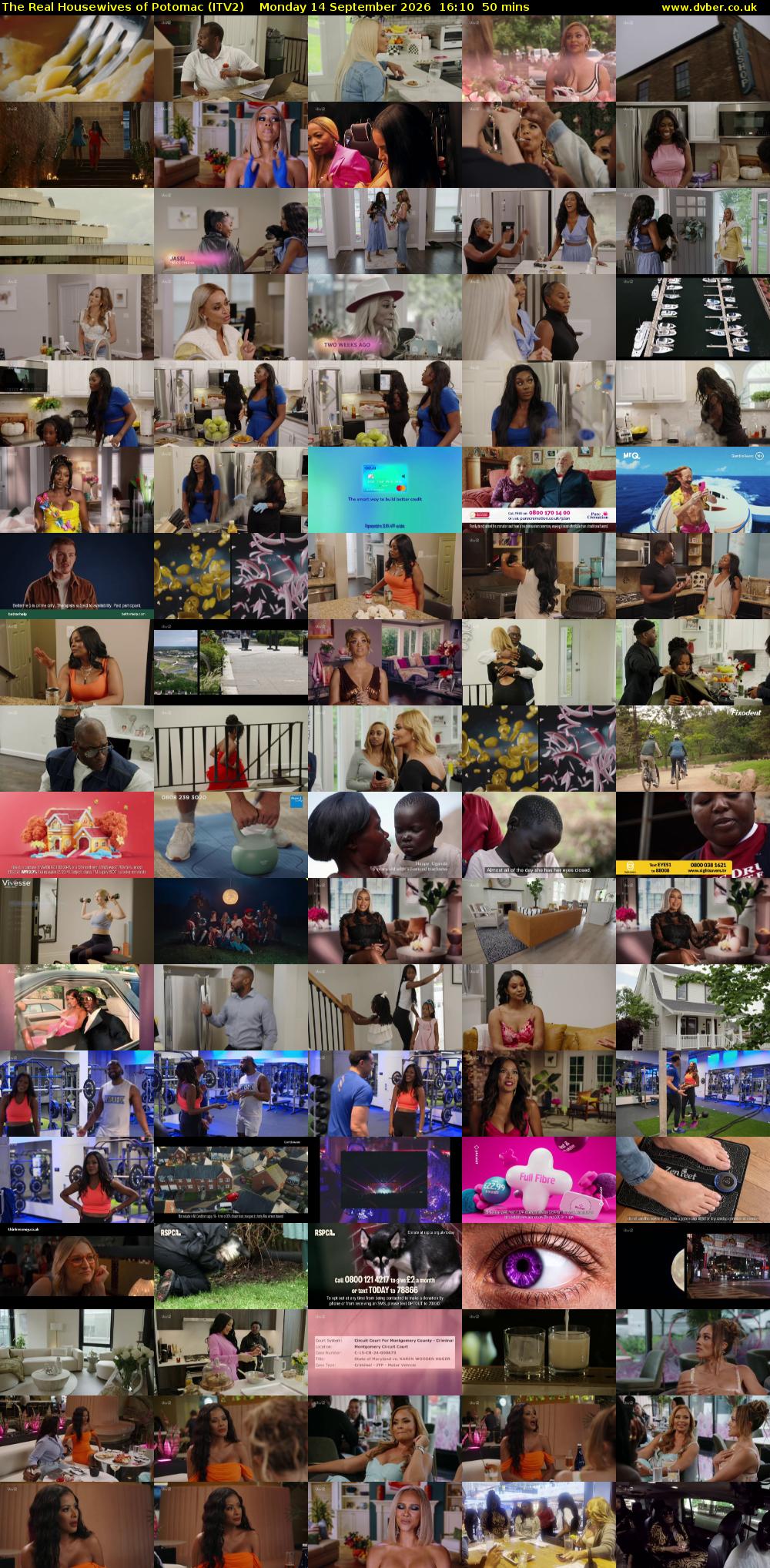 The Real Housewives of Potomac (ITV2) Monday 14 September 2026 16:10 - 17:00