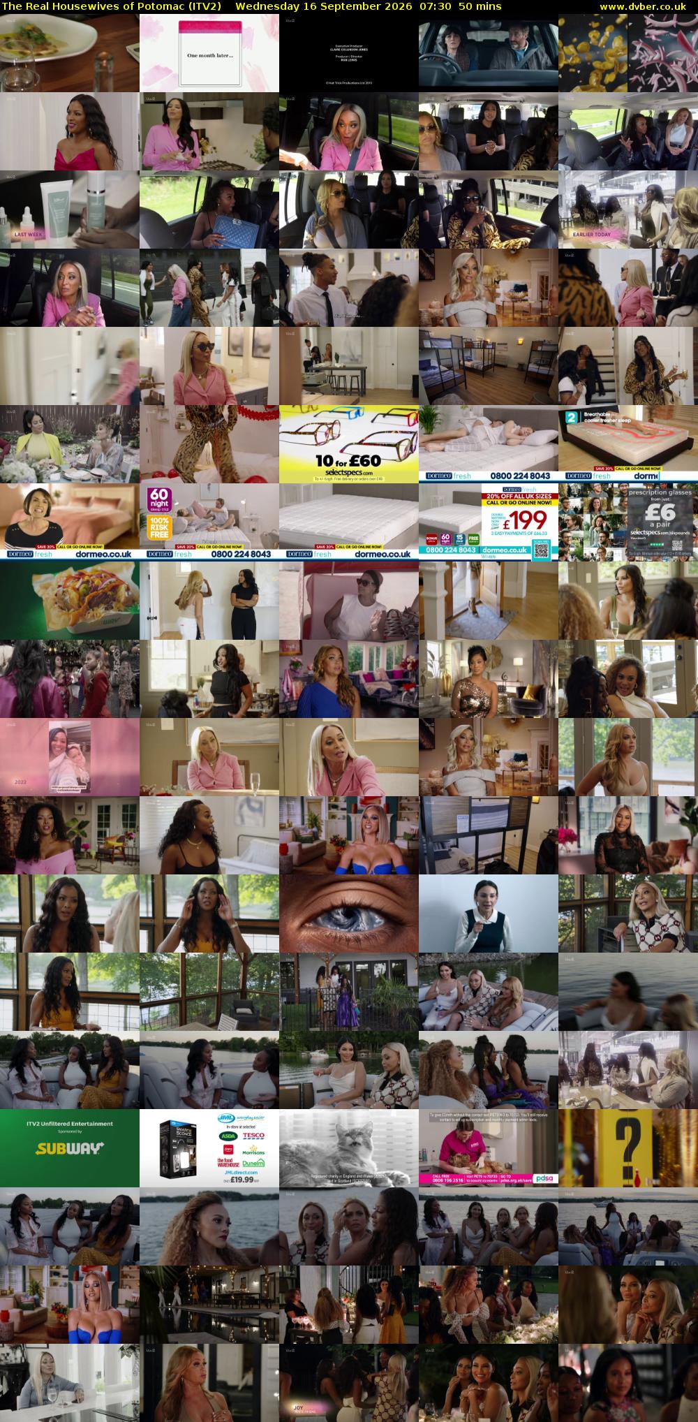 The Real Housewives of Potomac (ITV2) Wednesday 16 September 2026 07:30 - 08:20