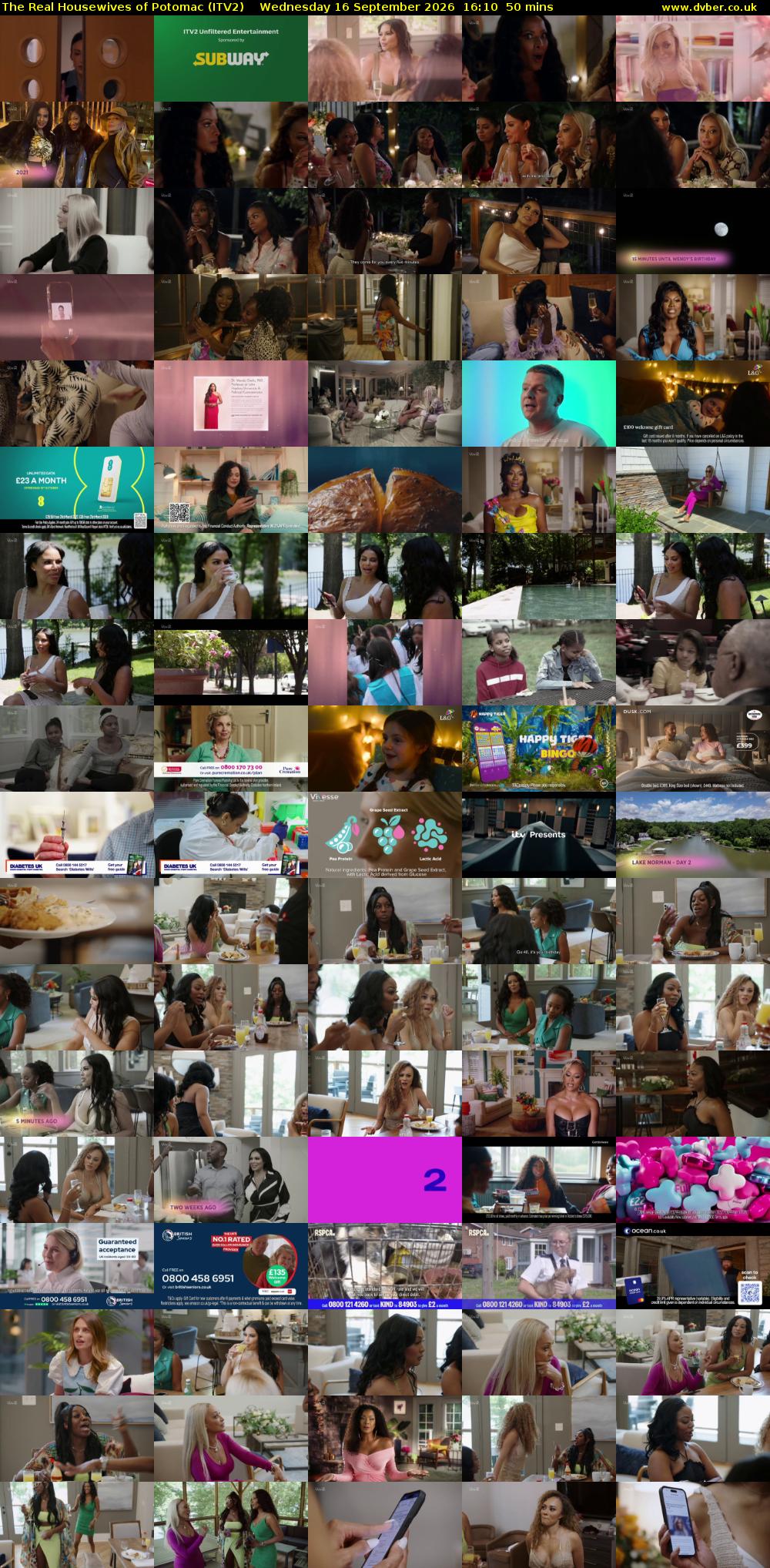 The Real Housewives of Potomac (ITV2) Wednesday 16 September 2026 16:10 - 17:00