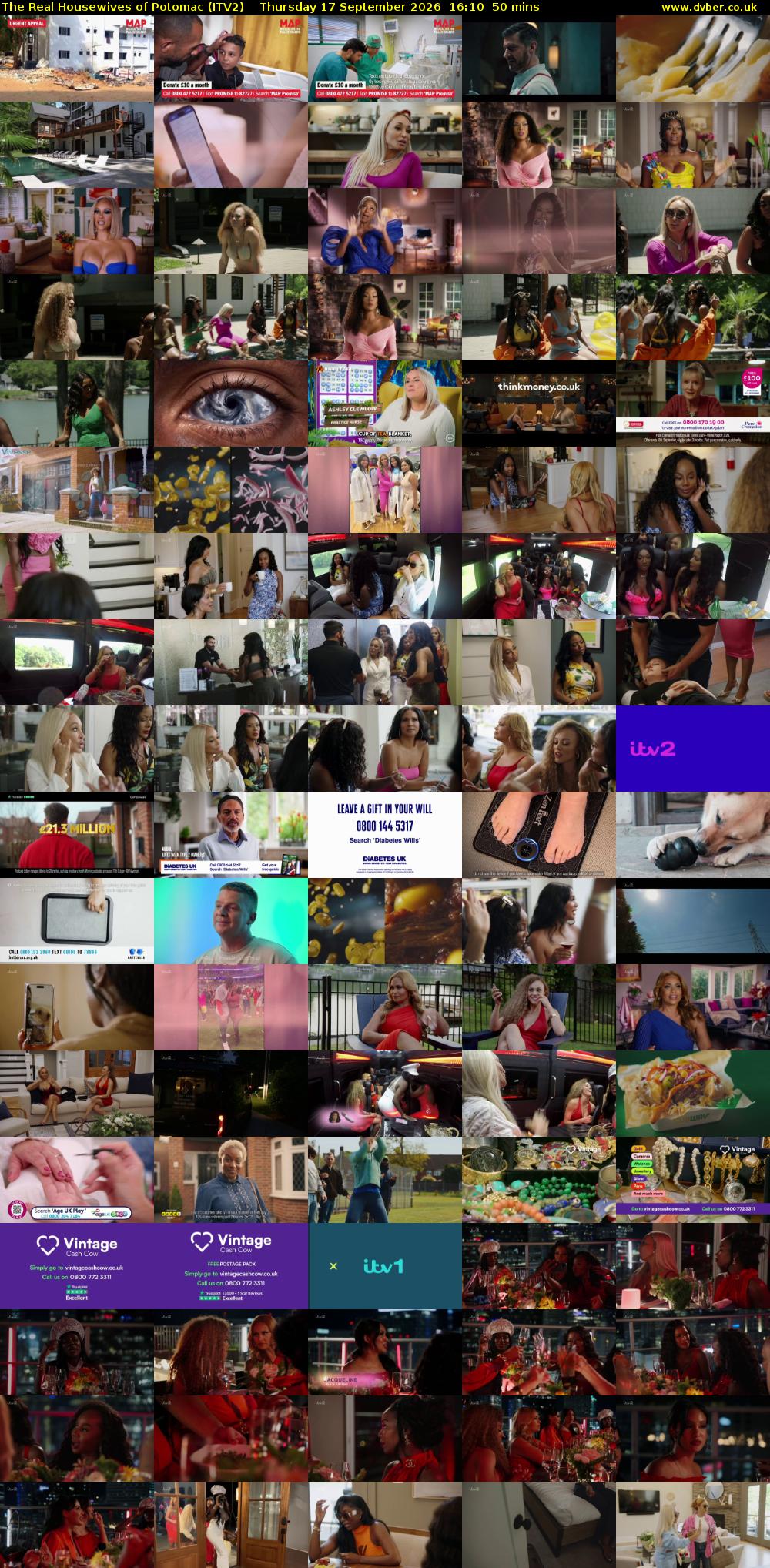 The Real Housewives of Potomac (ITV2) Thursday 17 September 2026 16:10 - 17:00