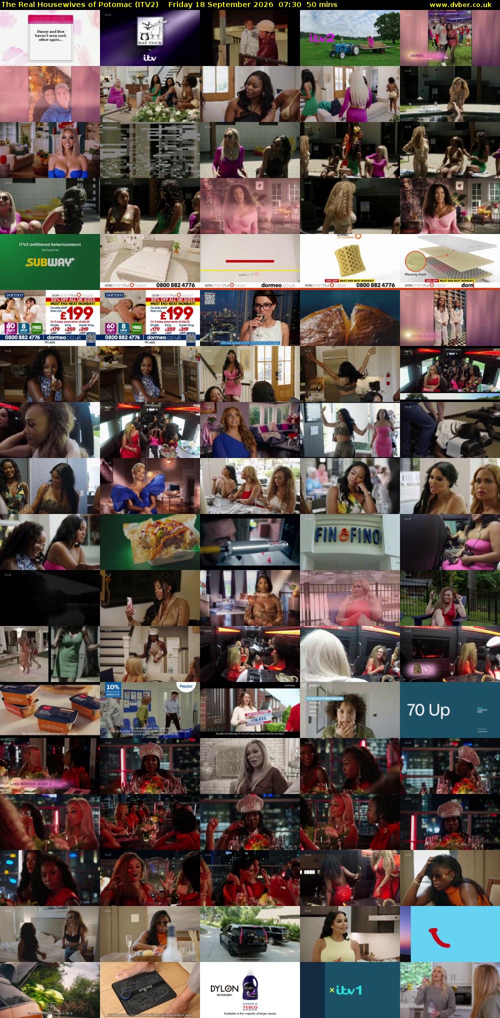 The Real Housewives of Potomac (ITV2) Friday 18 September 2026 07:30 - 08:20