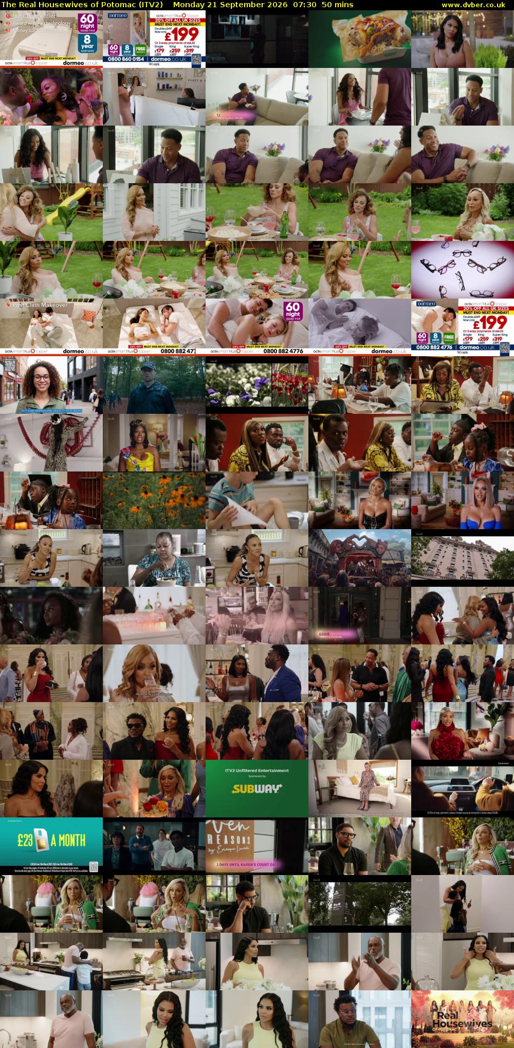 The Real Housewives of Potomac (ITV2) Monday 21 September 2026 07:30 - 08:20