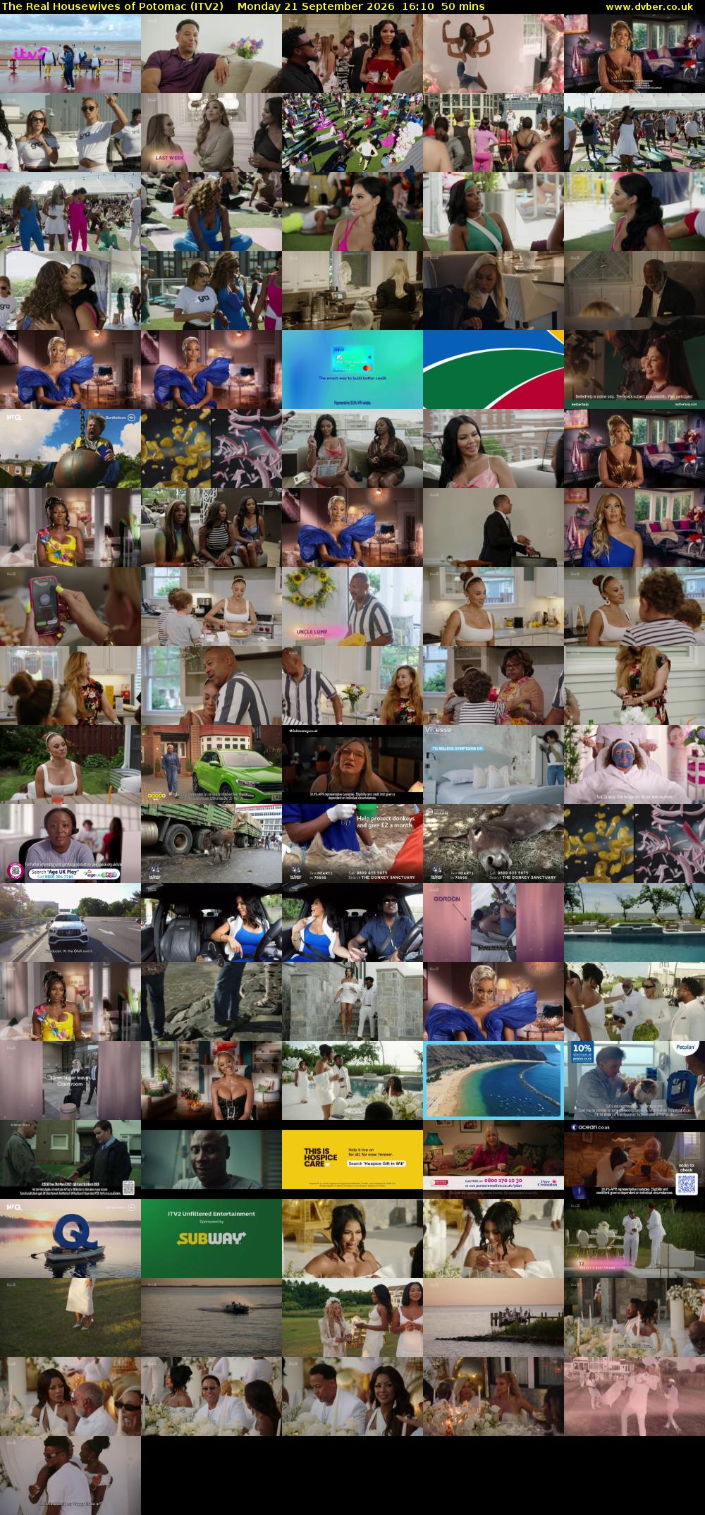 The Real Housewives of Potomac (ITV2) Monday 21 September 2026 16:10 - 17:00