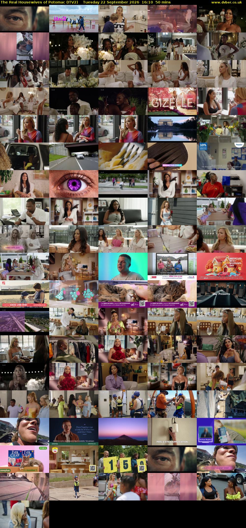 The Real Housewives of Potomac (ITV2) Tuesday 22 September 2026 16:10 - 17:00