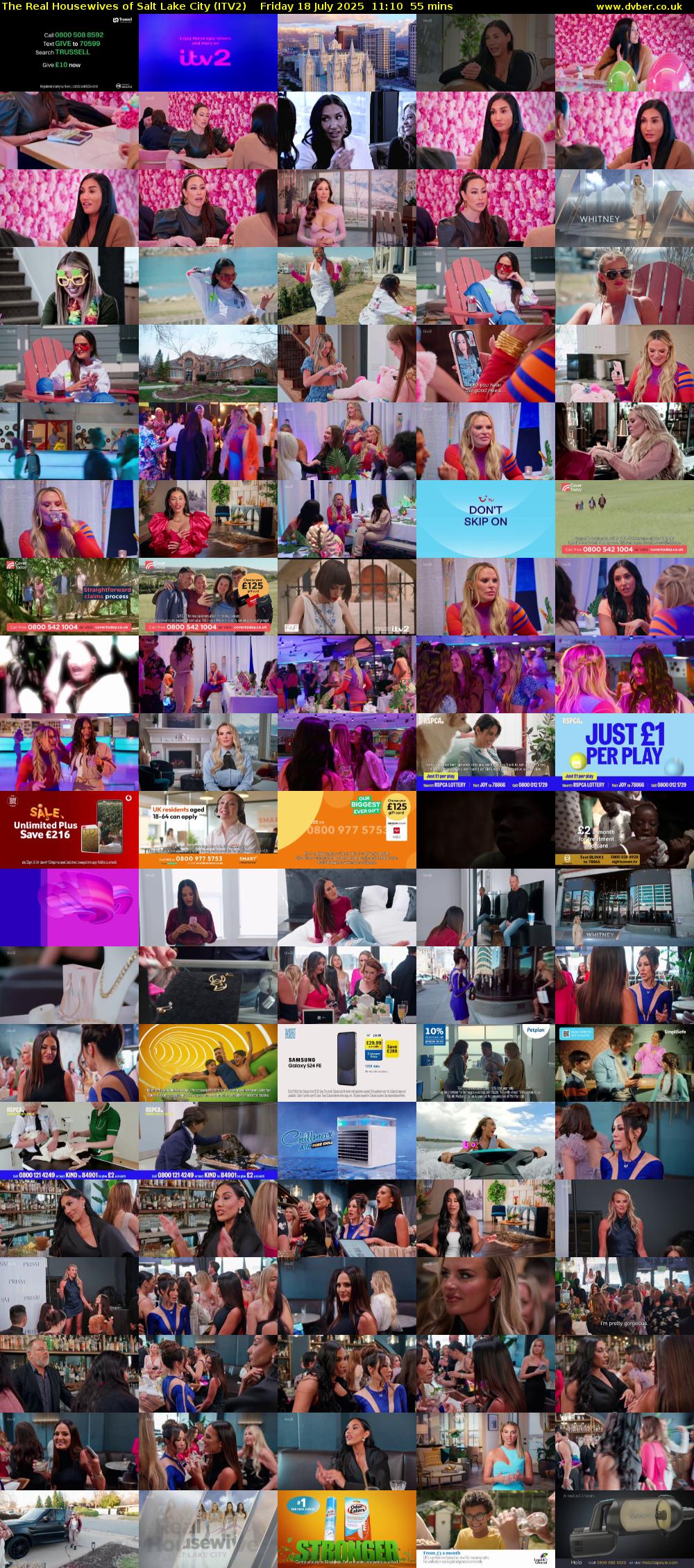 The Real Housewives of Salt Lake City (ITV2) Friday 18 July 2025 11:10 - 12:05