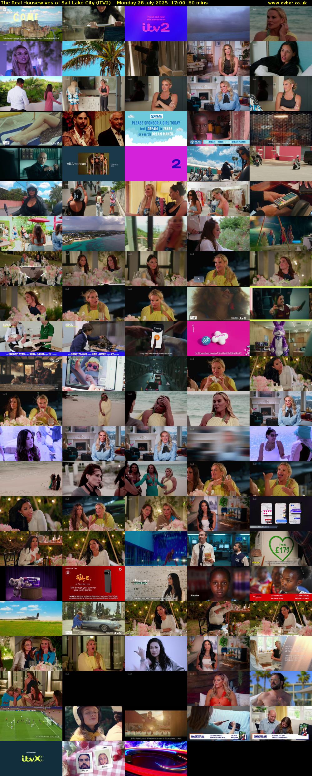 The Real Housewives of Salt Lake City (ITV2) Monday 28 July 2025 17:00 - 18:00