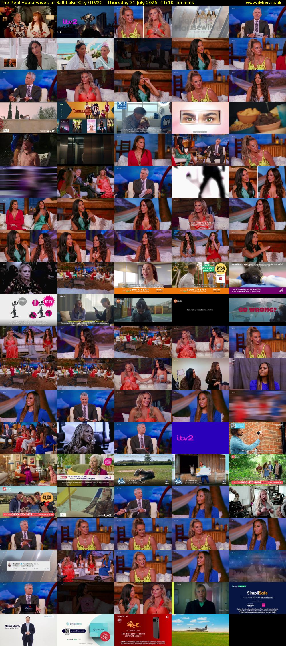 The Real Housewives of Salt Lake City (ITV2) Thursday 31 July 2025 11:10 - 12:05