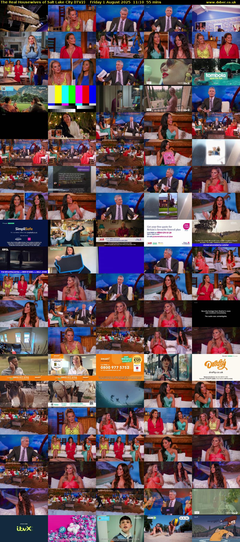 The Real Housewives of Salt Lake City (ITV2) Friday 1 August 2025 11:10 - 12:05
