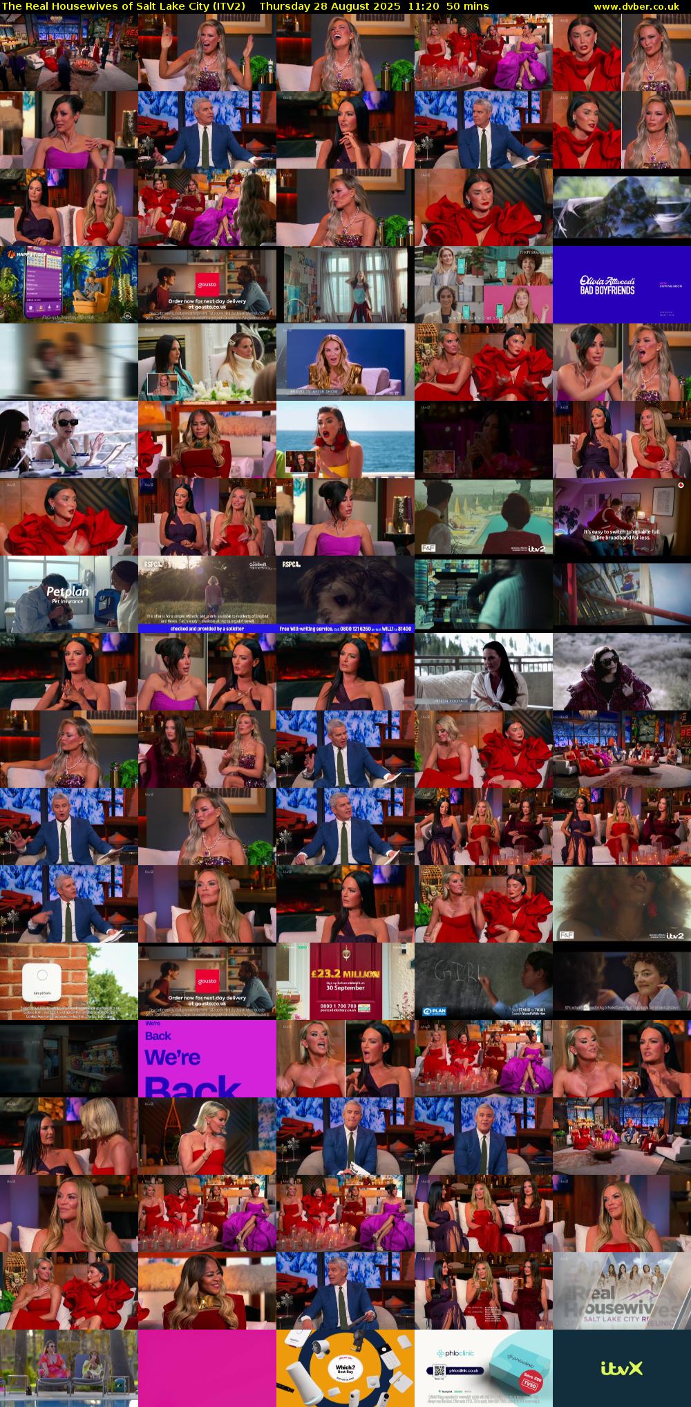 The Real Housewives of Salt Lake City (ITV2) Thursday 28 August 2025 11:20 - 12:10