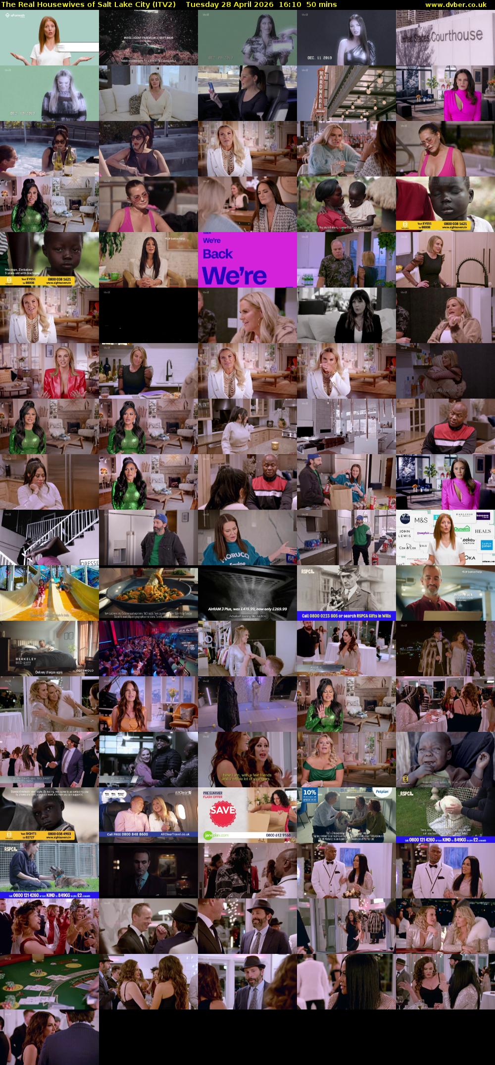 The Real Housewives of Salt Lake City (ITV2) Tuesday 28 April 2026 16:10 - 17:00