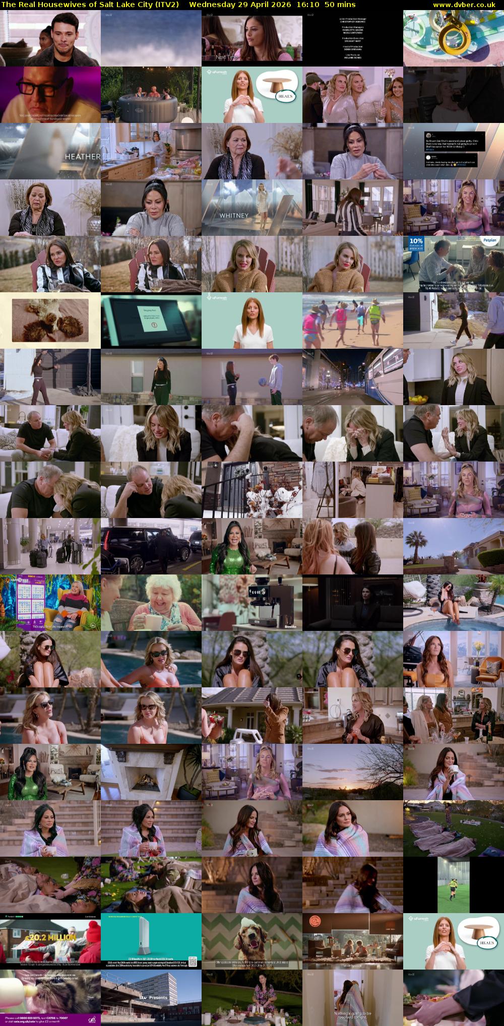 The Real Housewives of Salt Lake City (ITV2) Wednesday 29 April 2026 16:10 - 17:00
