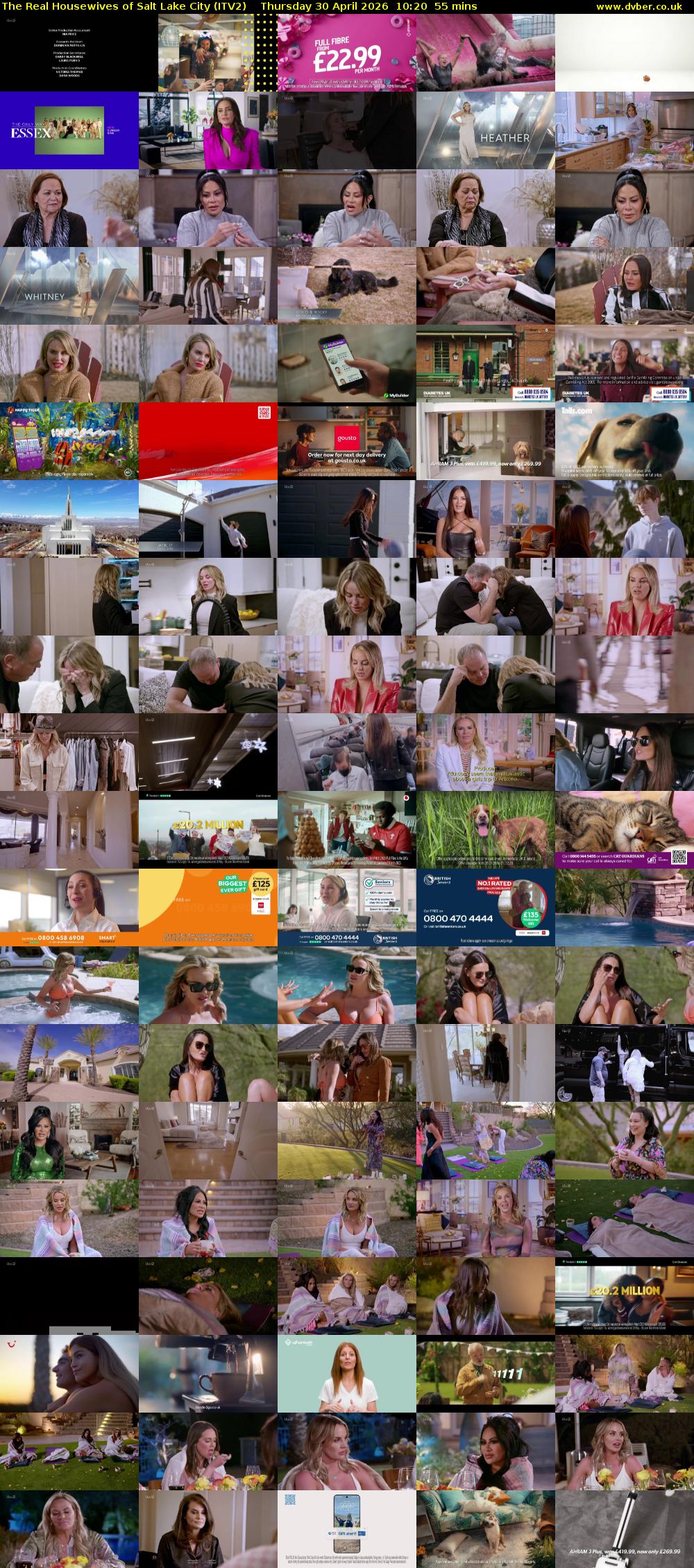 The Real Housewives of Salt Lake City (ITV2) Thursday 30 April 2026 10:20 - 11:15