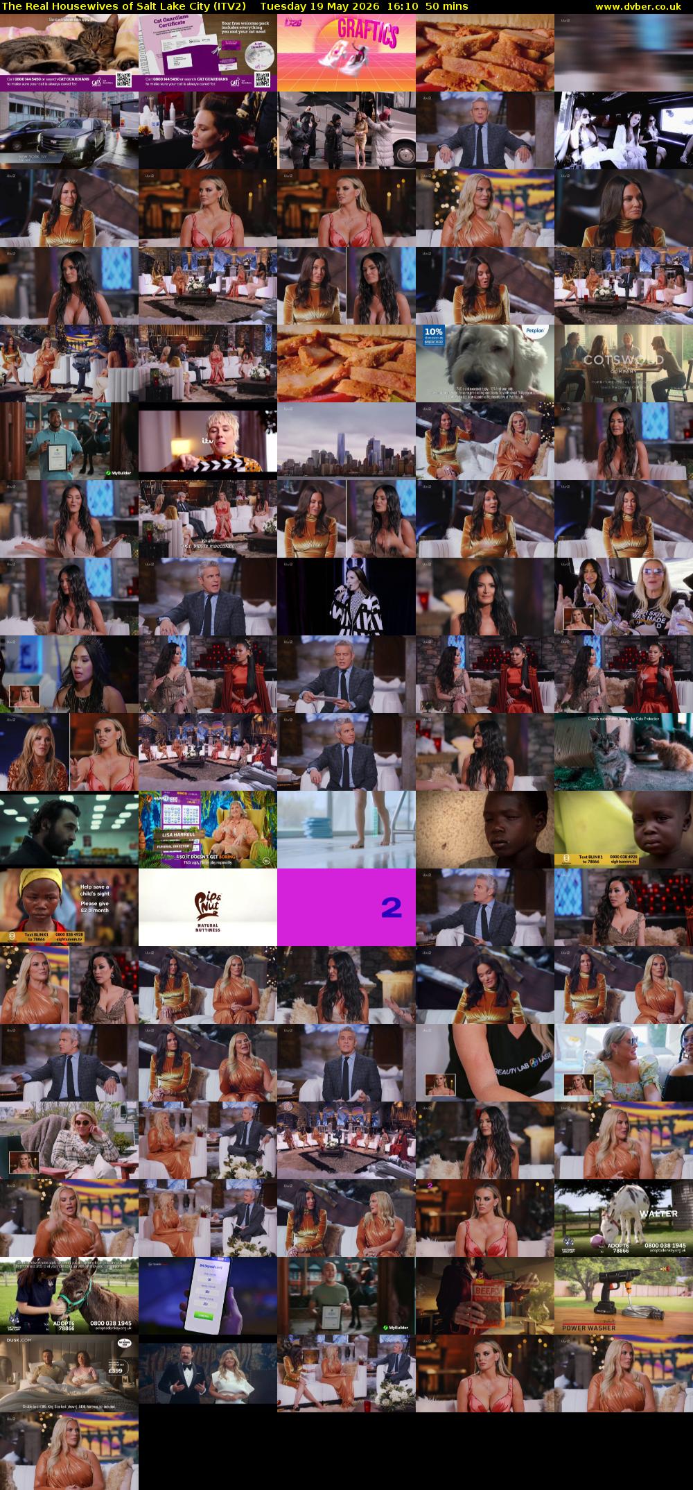 The Real Housewives of Salt Lake City (ITV2) Tuesday 19 May 2026 16:10 - 17:00