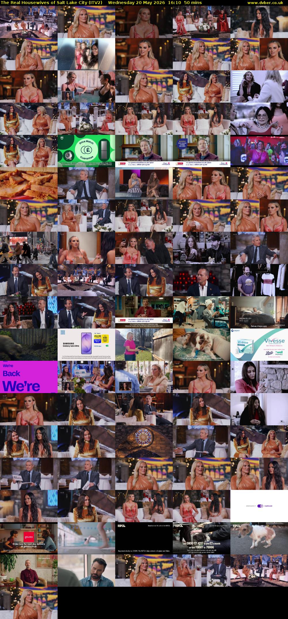 The Real Housewives of Salt Lake City (ITV2) Wednesday 20 May 2026 16:10 - 17:00