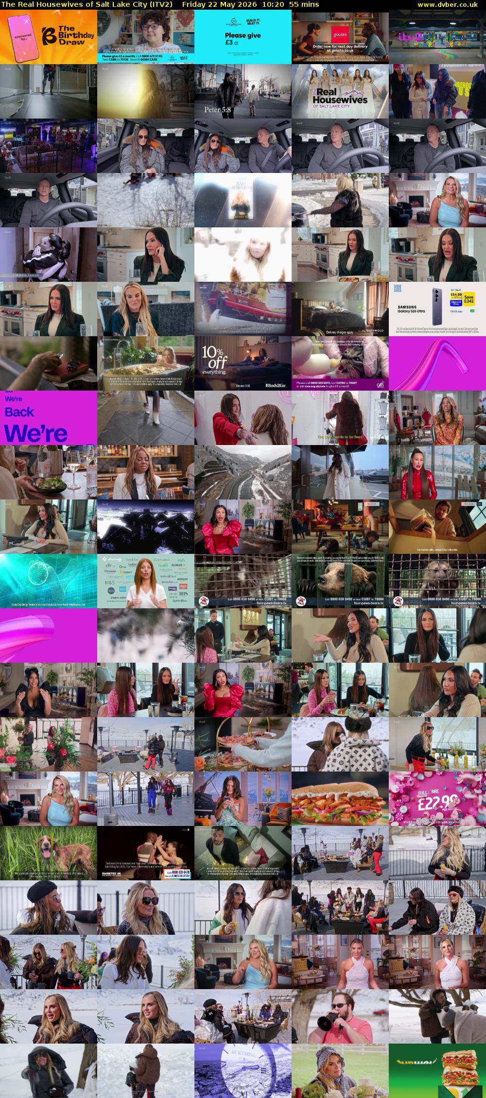 The Real Housewives of Salt Lake City (ITV2) Friday 22 May 2026 10:20 - 11:15