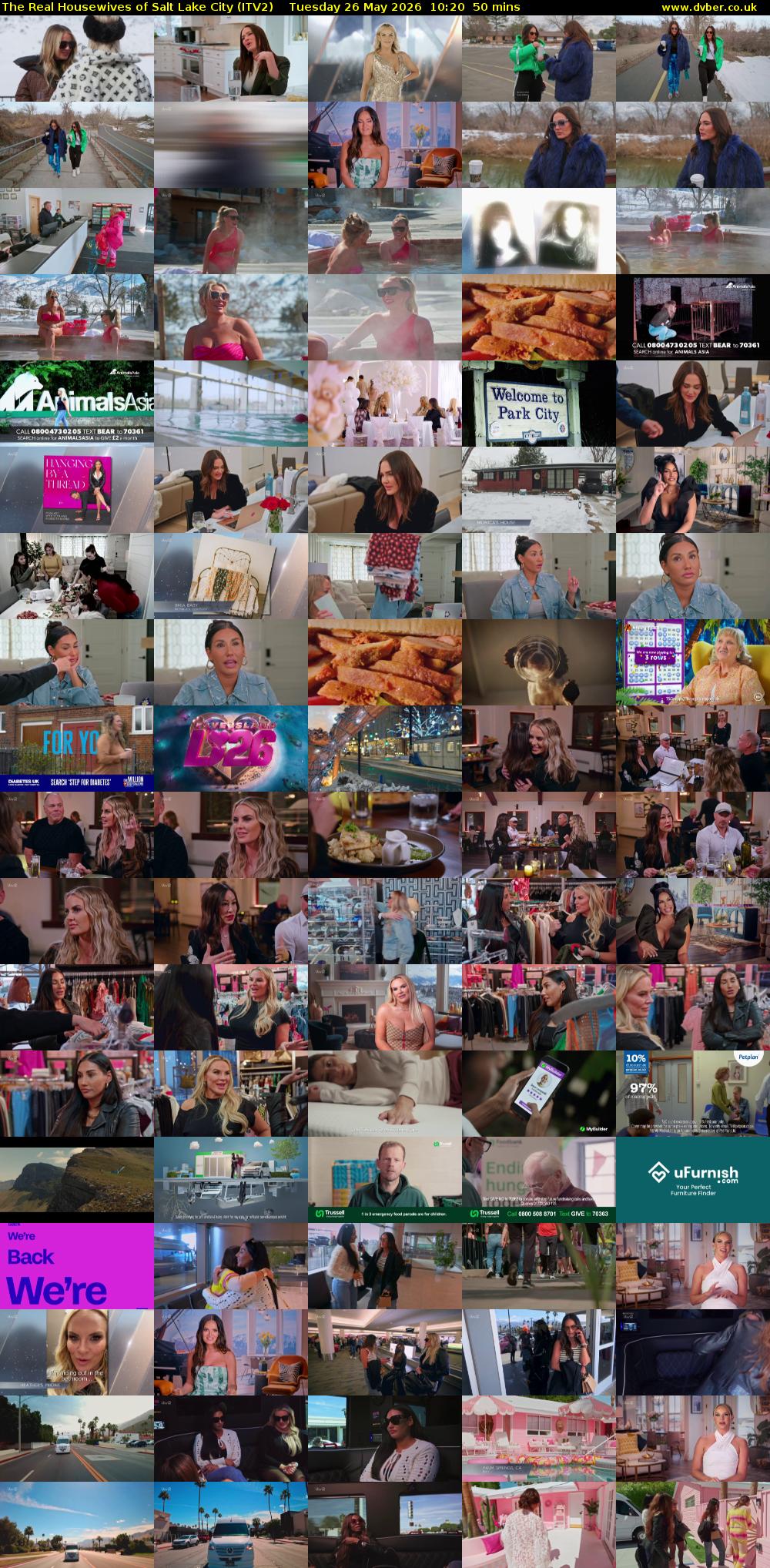 The Real Housewives of Salt Lake City (ITV2) Tuesday 26 May 2026 10:20 - 11:10