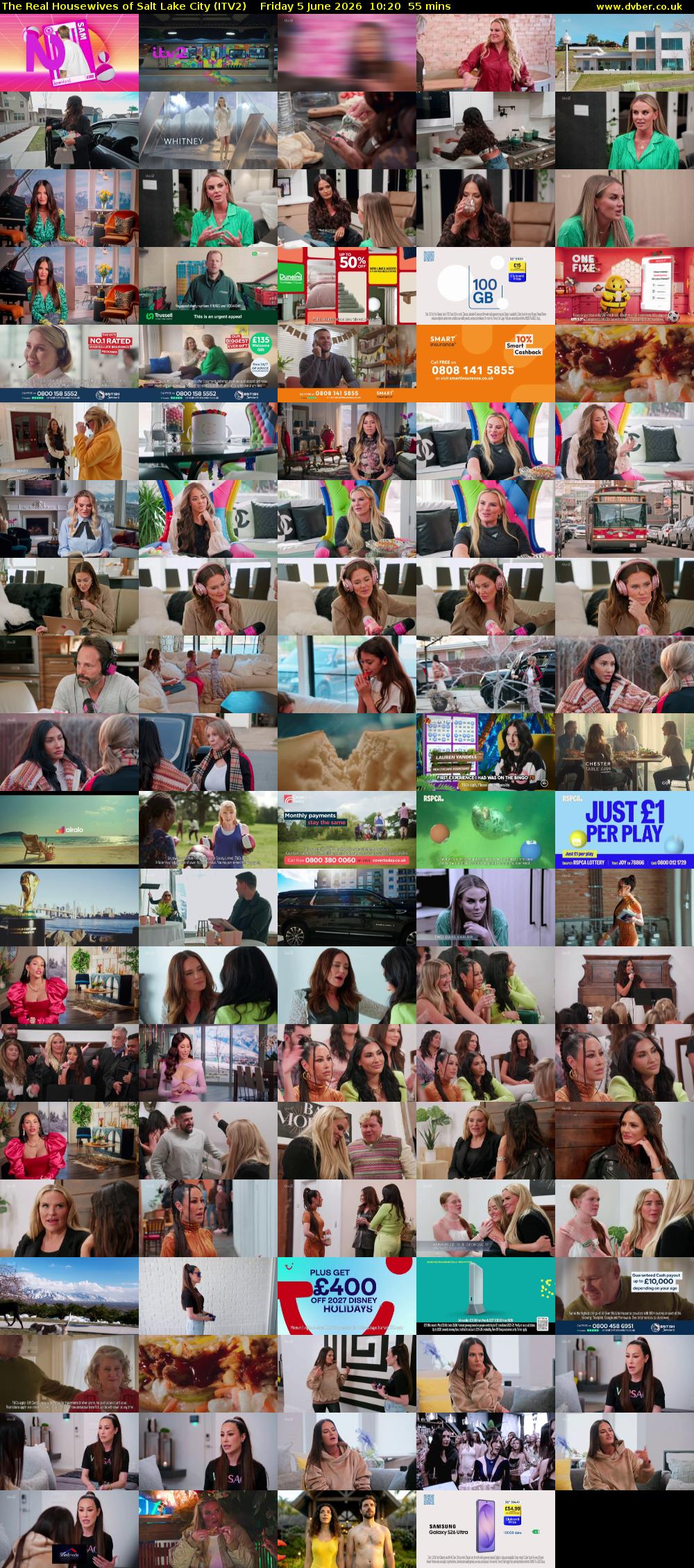 The Real Housewives of Salt Lake City (ITV2) Friday 5 June 2026 10:20 - 11:15