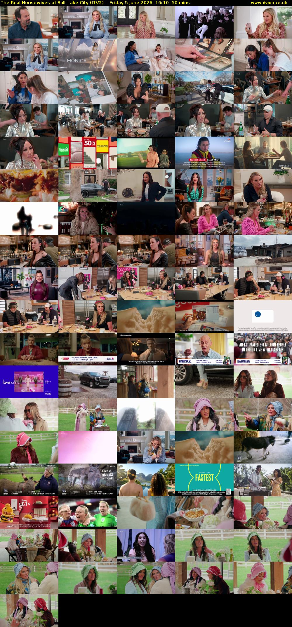 The Real Housewives of Salt Lake City (ITV2) Friday 5 June 2026 16:10 - 17:00