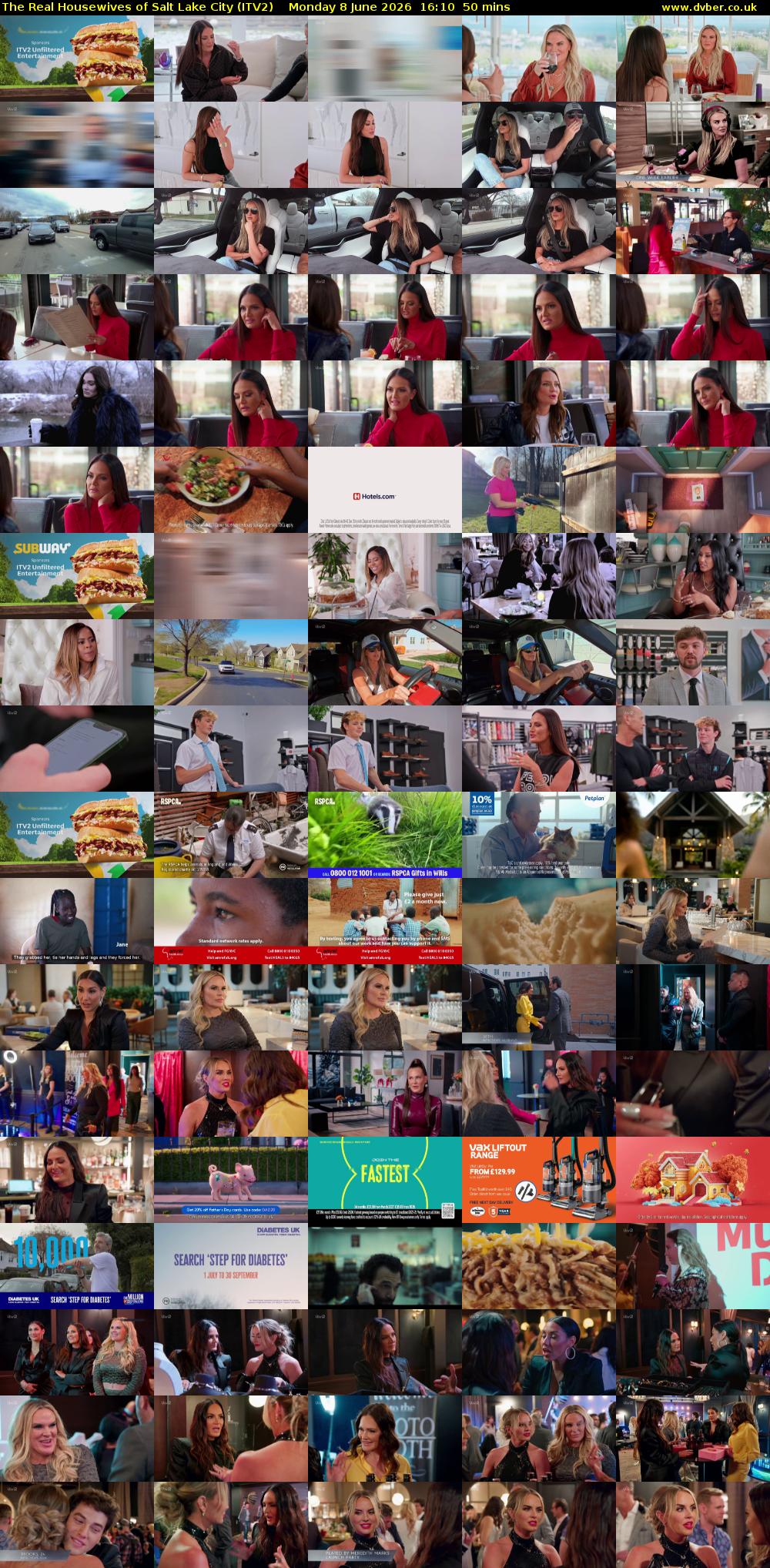 The Real Housewives of Salt Lake City (ITV2) Monday 8 June 2026 16:10 - 17:00
