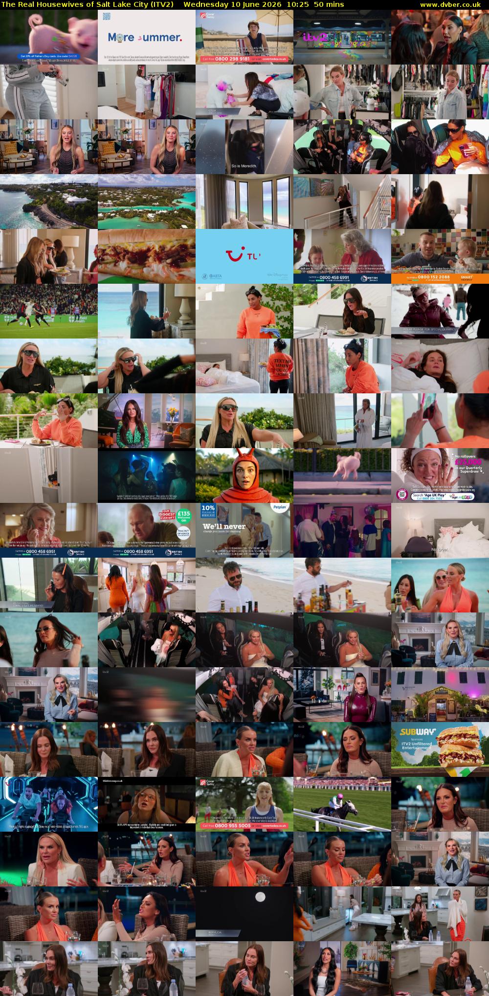 The Real Housewives of Salt Lake City (ITV2) Wednesday 10 June 2026 10:25 - 11:15
