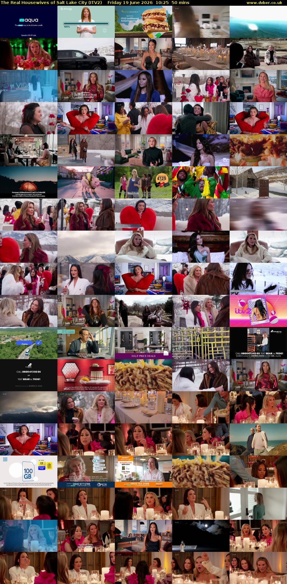 The Real Housewives of Salt Lake City (ITV2) Friday 19 June 2026 10:25 - 11:15